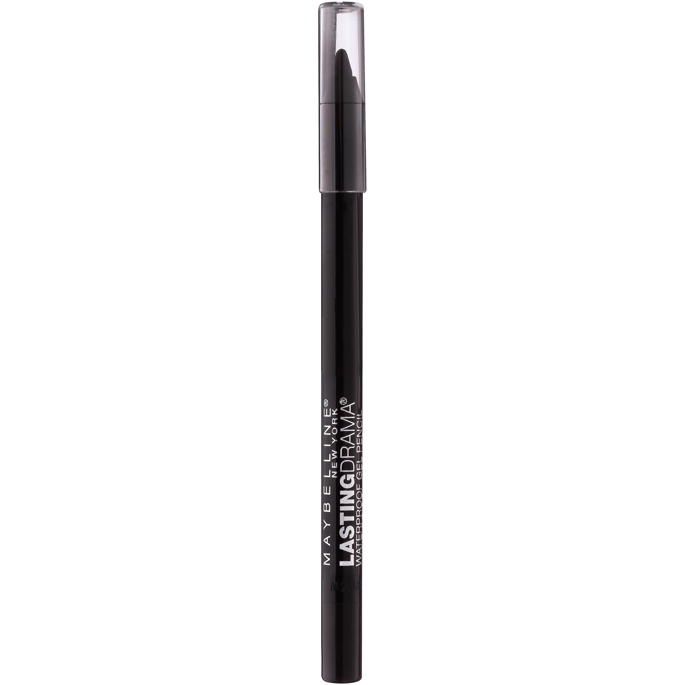 MAYBELLINE Eyestudio Lasting Drama Waterproof Matte Gel Pencil Eyeliner – Onyx Black, 1 Count