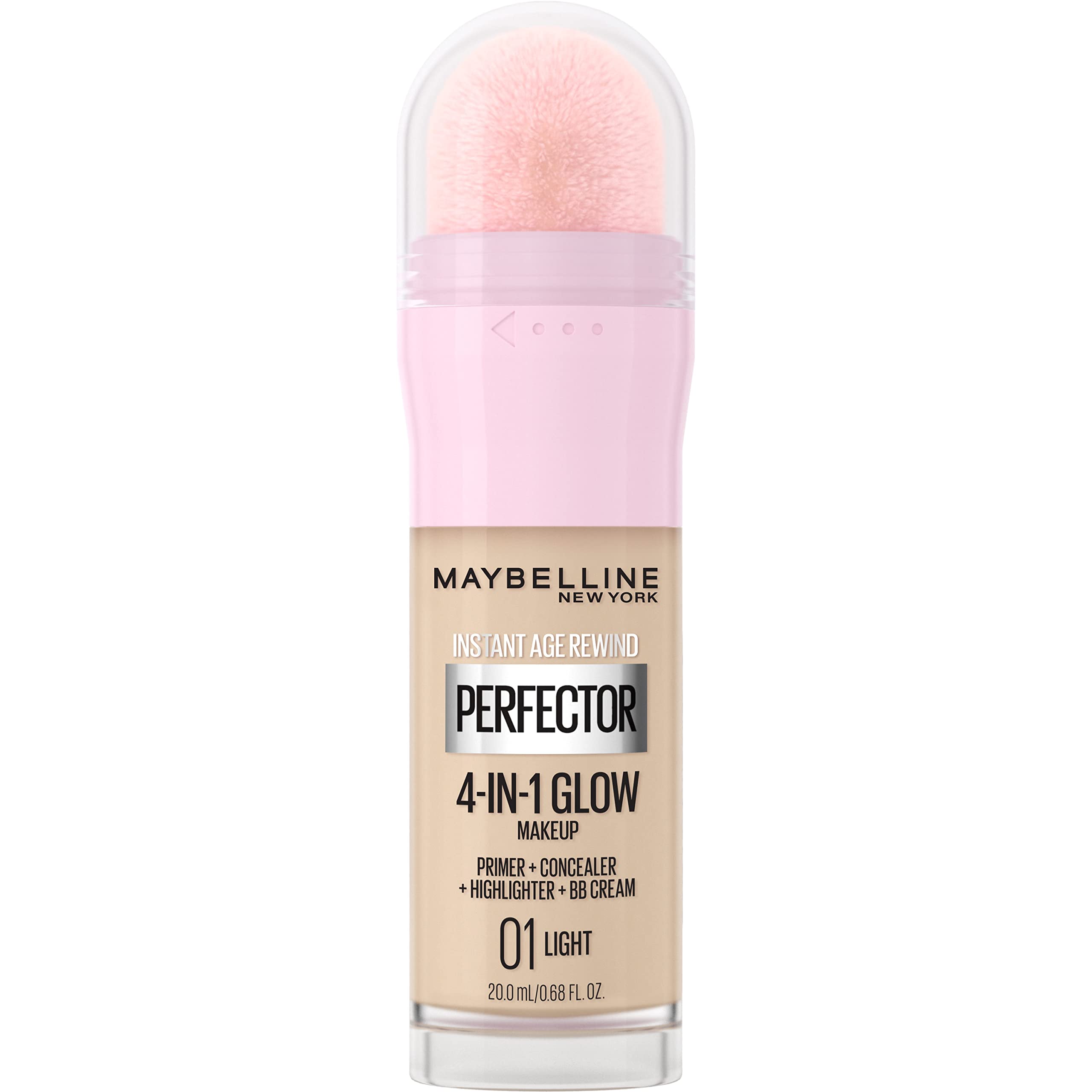 Maybelline New York Instant Age Rewind Glow 4-in-1 Makeup – Light
