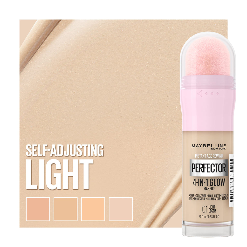 Maybelline New York Instant Age Rewind Glow 4-in-1 Makeup – Light