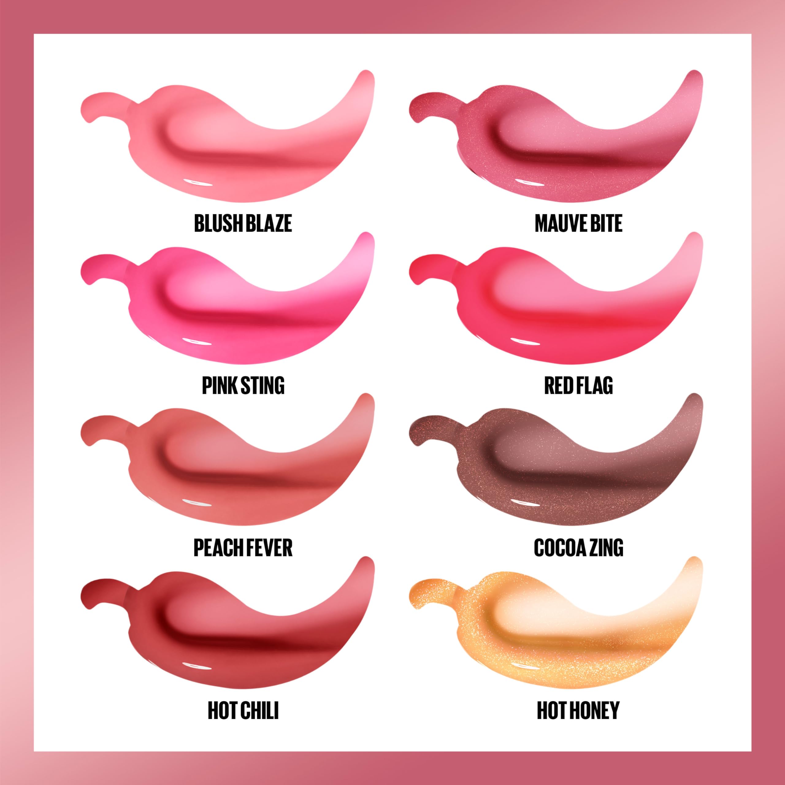 MAYBELLINE Lifter Gloss Plump – Chili Pepper, Maxi-Lip, Pink Sting