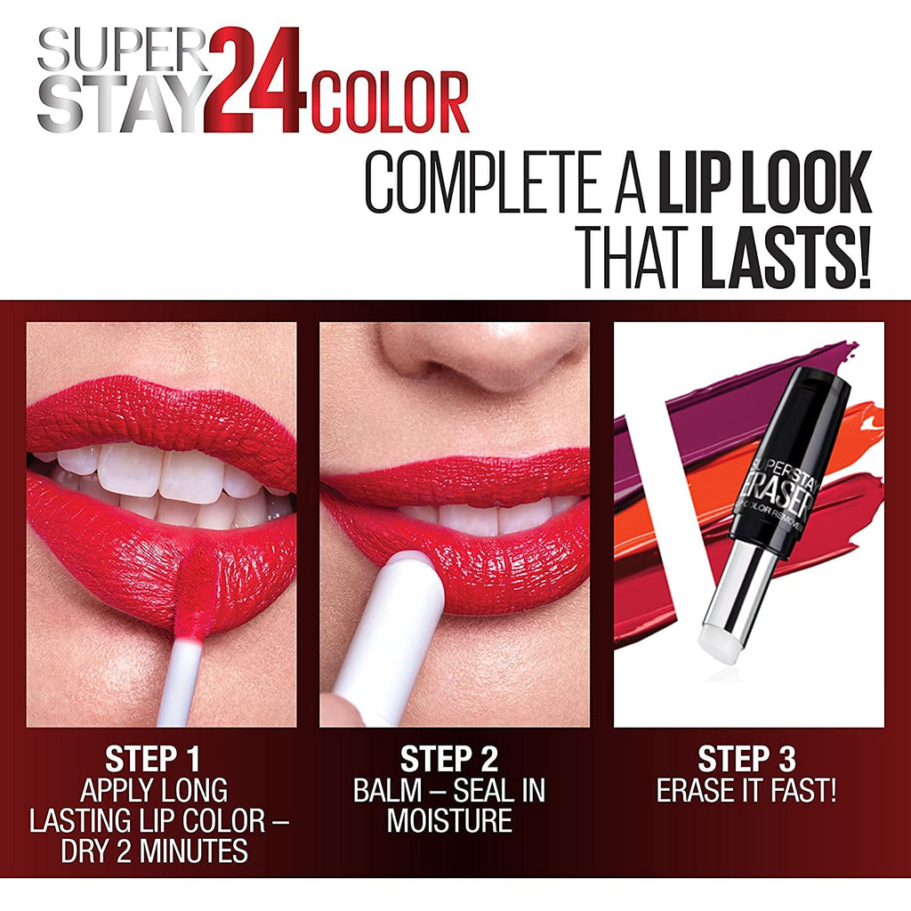 MAYBELLINE Super Stay 24 2-Step Liquid Lipstick & Lip Balm – City Ablaze 930