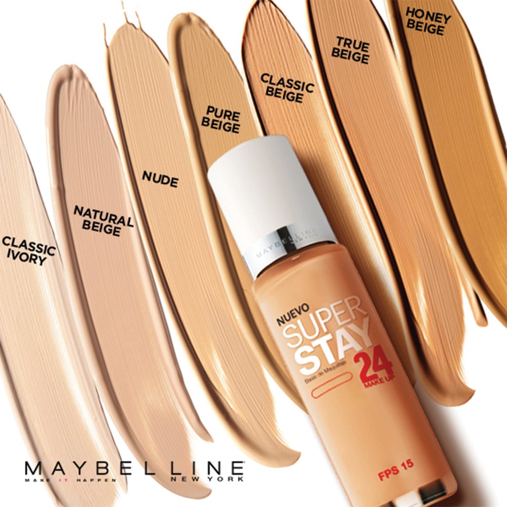 Maybelline New York Super Stay 24Hr Makeup – Classic Ivory, 1 Fl Oz | Oil-Free, Fragrance-Free