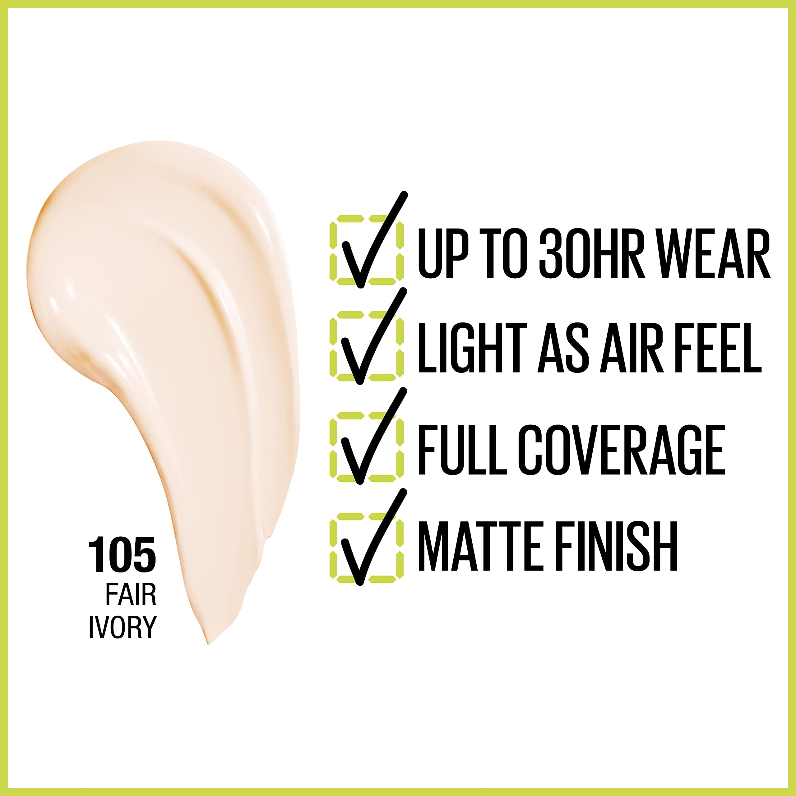 Maybelline Super Stay Full Coverage Foundation – Up to 30HR Matte, Transfer & Sweat Resistant