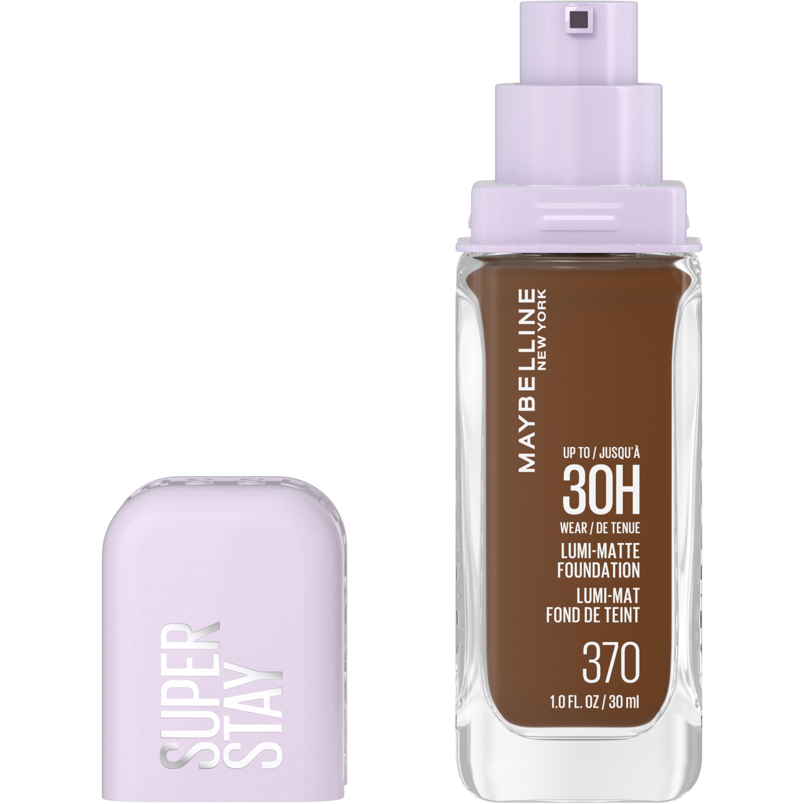 Maybelline Super Stay Lumi-Matte Foundation – Lightweight, Buildable Coverage for Up to 30HR (Shade 370)