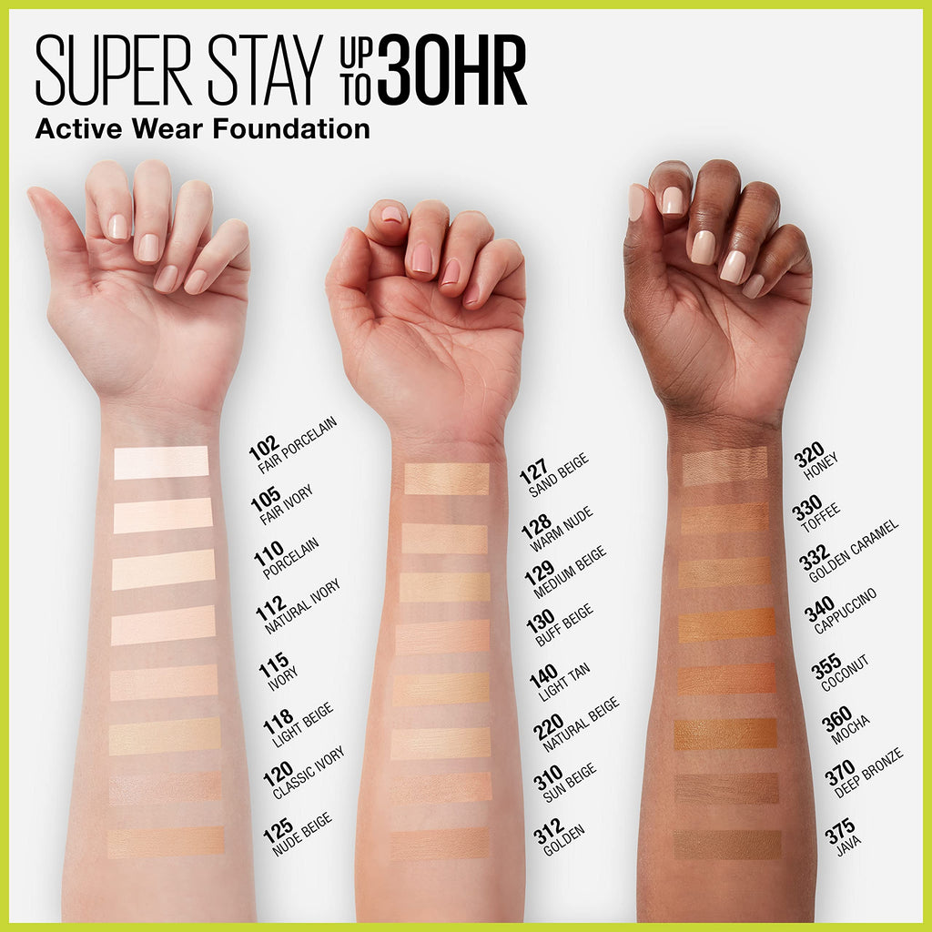 Maybelline Super Stay Full Coverage Foundation – Up to 30HR Matte, Transfer & Sweat Resistant