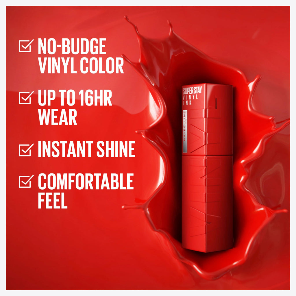 Maybelline Super Stay Vinyl Ink Longwear Lipcolor – Berry Burgundy | 0.14 oz