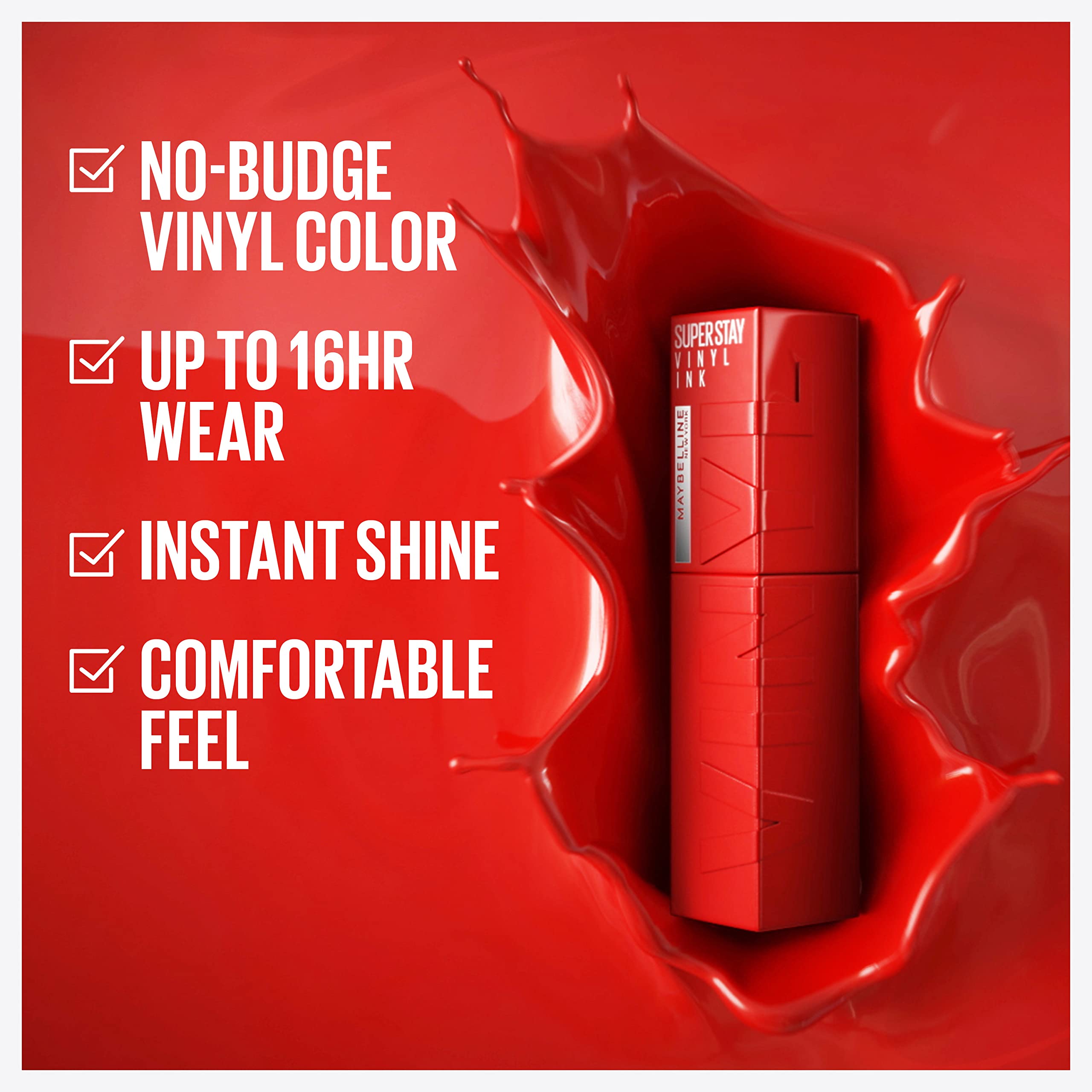 Maybelline Super Stay Vinyl Ink Wicked Lipcolor – Longwear No-Budge Lipcolor, 0.14 oz
