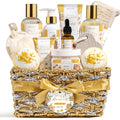MAYICIVO Honey & Almond Milk Spa Gift Basket for Women | Self-Care Bath Gift Set