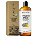 MAYJAM Organic Sunflower Seed Oil – 16 Fl Oz Cold Pressed Carrier Oil