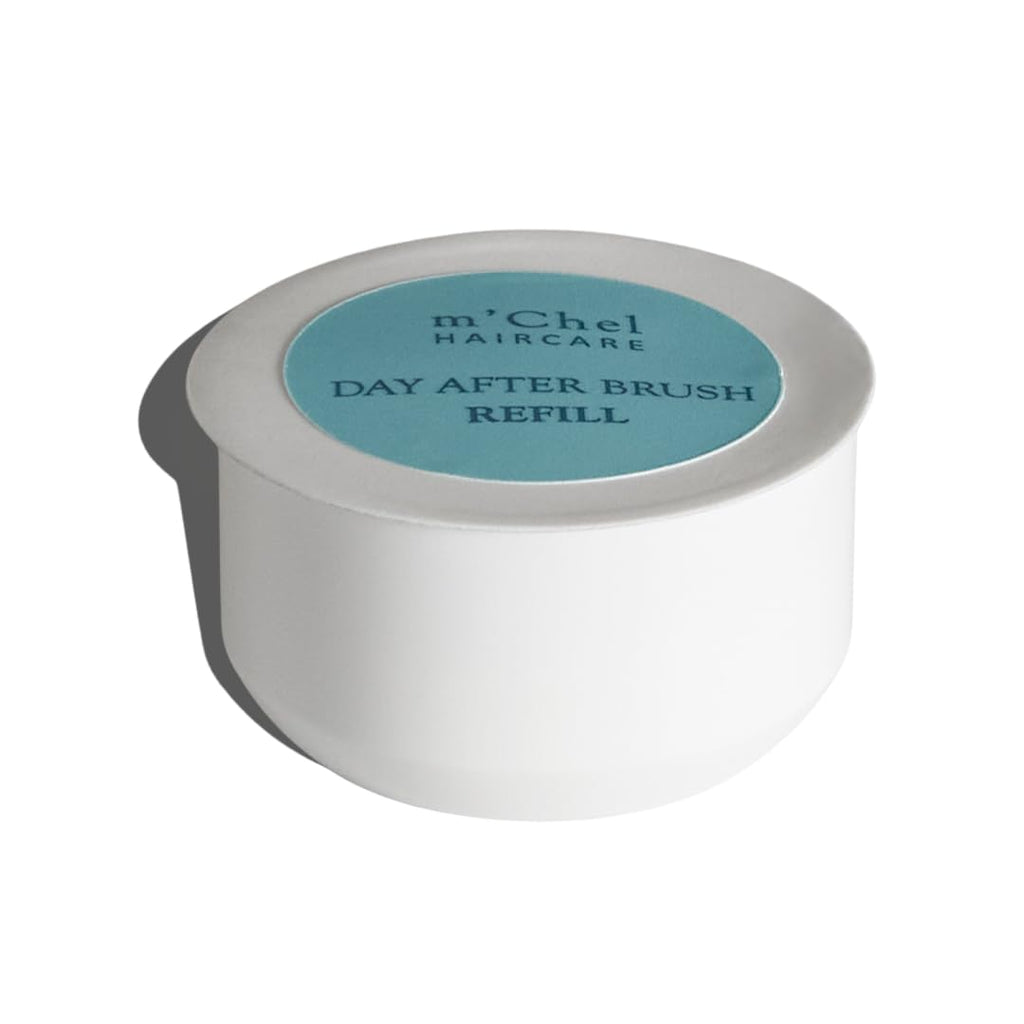 m'chel Day After Brush Dry Shampoo 0.45oz – Refillable Powder, Oil Absorber with Ginger, Pomegranate & Peony