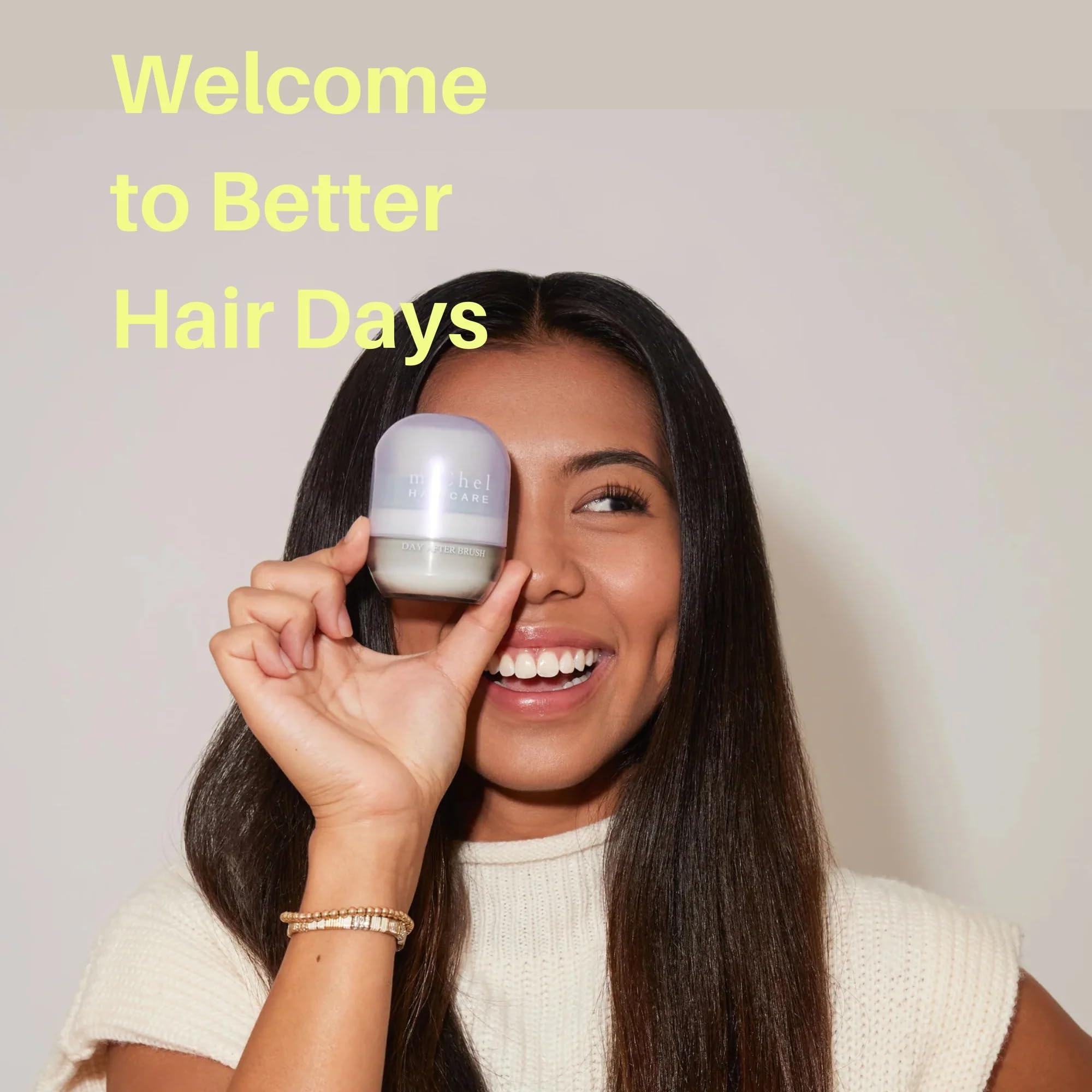 m'chel Day After Brush Dry Shampoo - Patented Applicator, Fragrance-Free, Deodorizes & Removes Oil