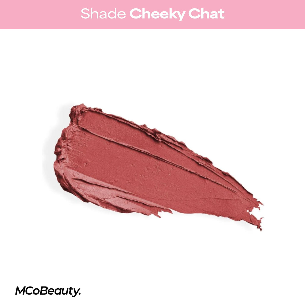 MCoBeauty Crème Matte Luxe Lipstick – Cheeky Chat, Nude Pink | Long-Lasting Hydration