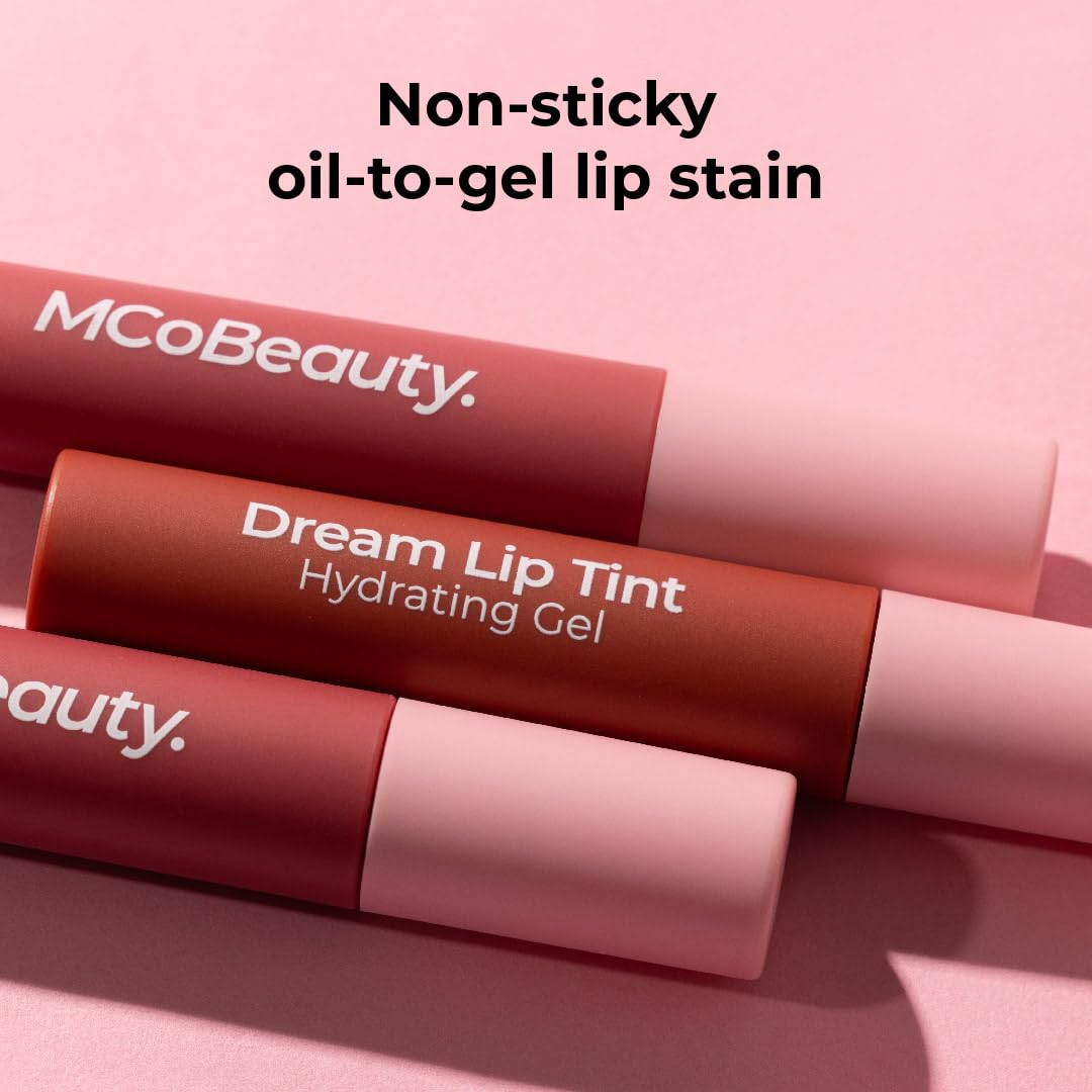 MCoBeauty Dream Lip Tint Hydrating Gel – Long-Lasting Semi-Matte Lip Stain (True Pink) | Vegan & Cruelty-Free