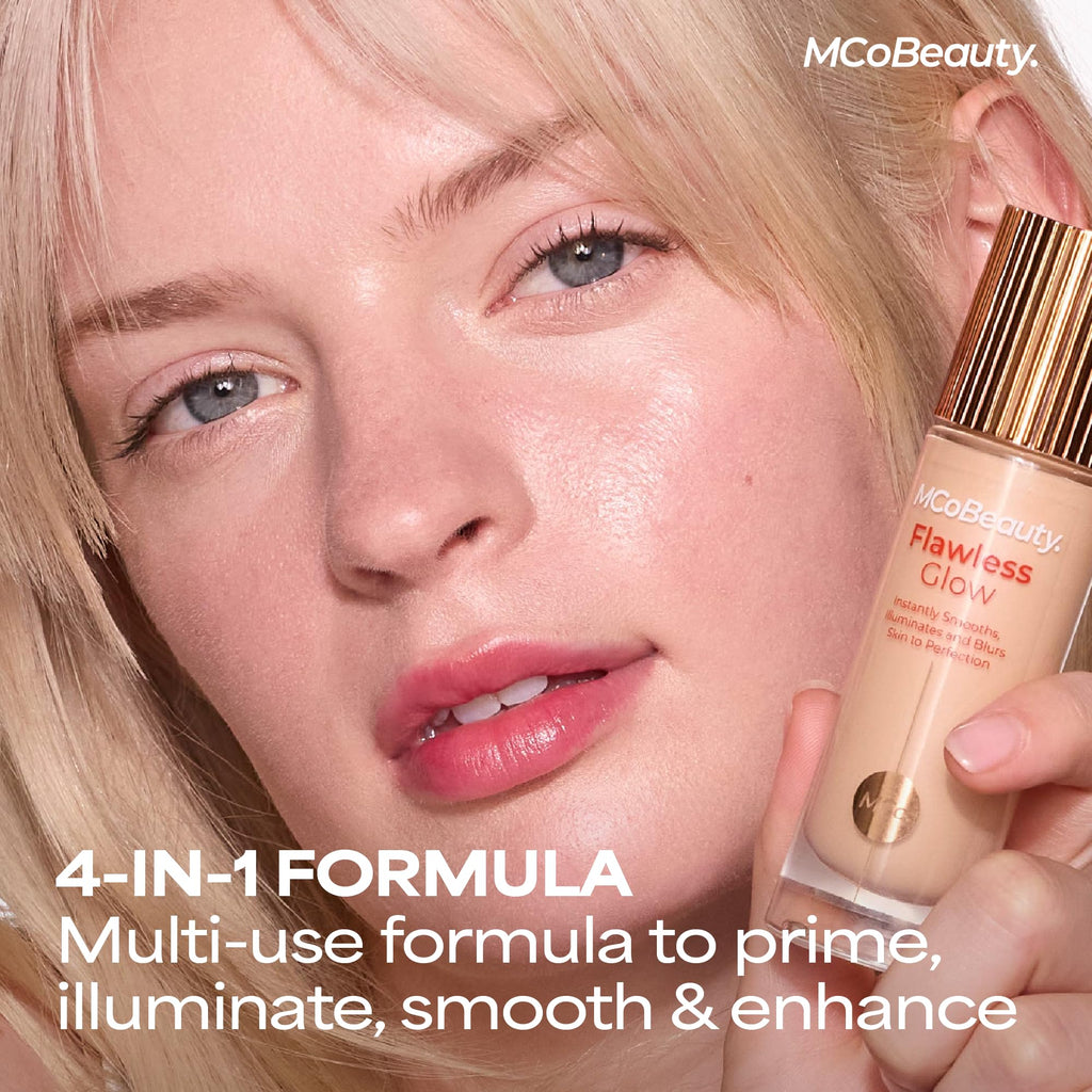 MCoBeauty Flawless Glow Luminous Skin Filter - 4 Medium | 4-in-1 Primer, Foundation Booster & Highlighter
