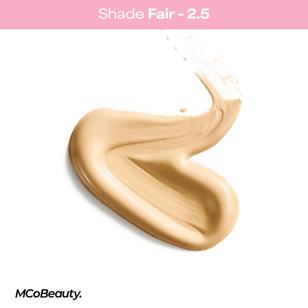 MCoBeauty Flawless Glow Luminous Skin Filter – 2.5 Fair | 4-in-1 Primer, Foundation Booster & Highlighter