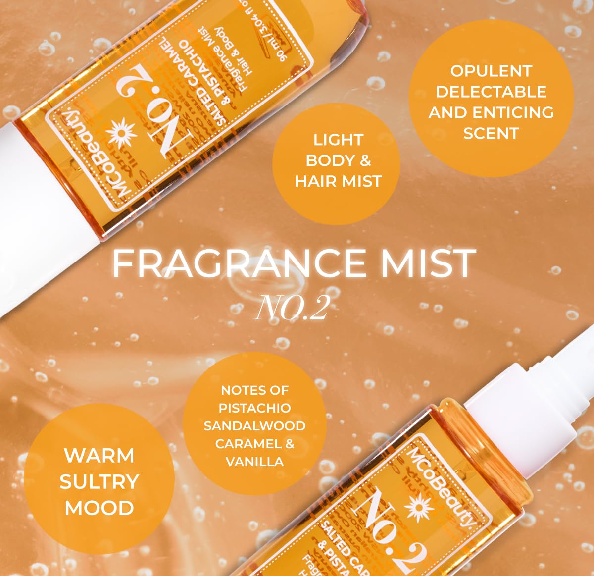MCoBeauty Fragrance Mist No.2 – Light Body & Hair Perfume (Pistachio, Vanilla & Sandalwood) – 90ml