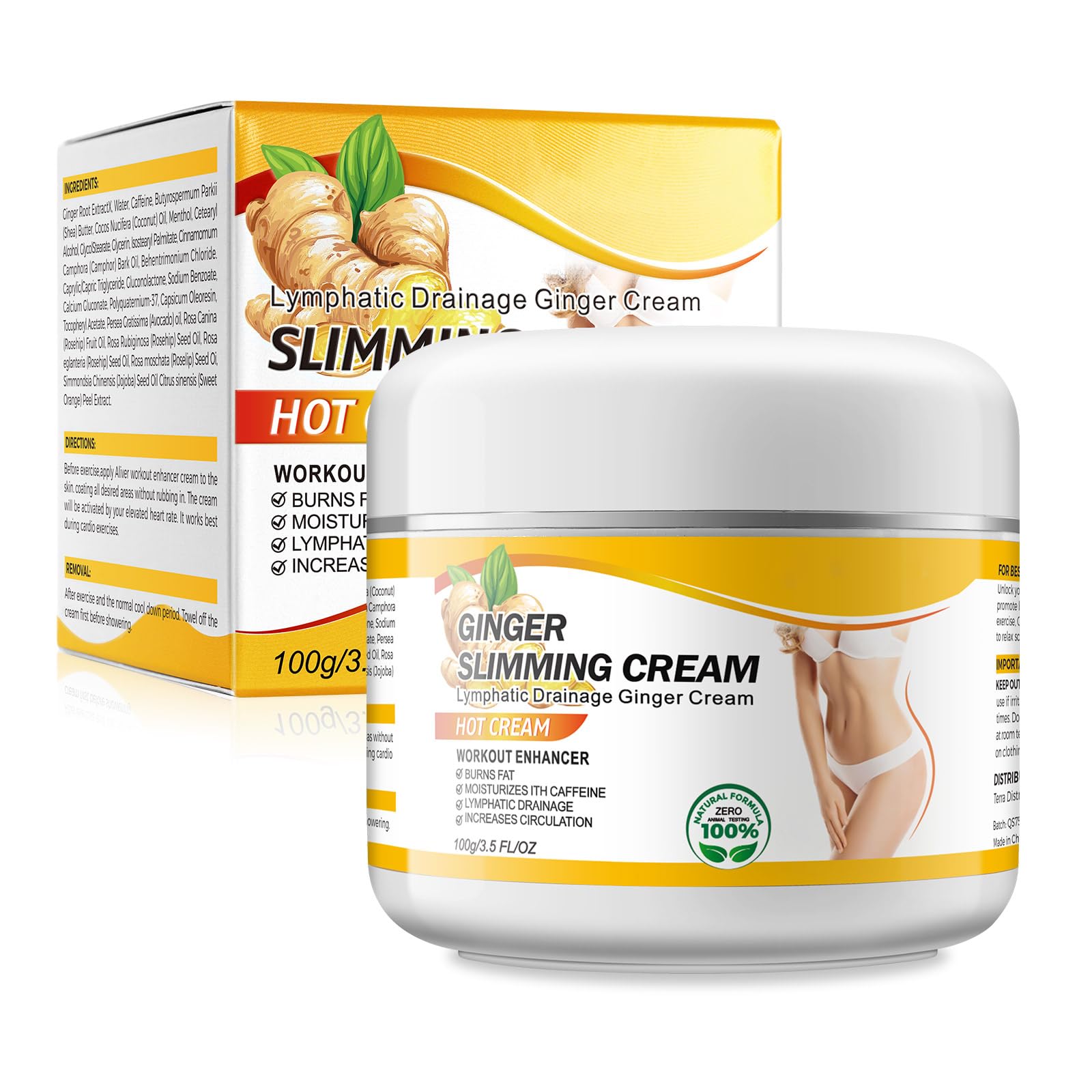 Mcukv Ginger Hot Sweat Enhancer – Firming Body Lotion for Men & Women, Anti-Cellulite & Sculpting