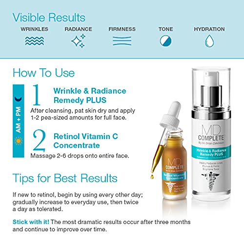 MD Complete Wrinkle Retinol Duo | Dermatologist-Grade Anti-Aging Skincare Set