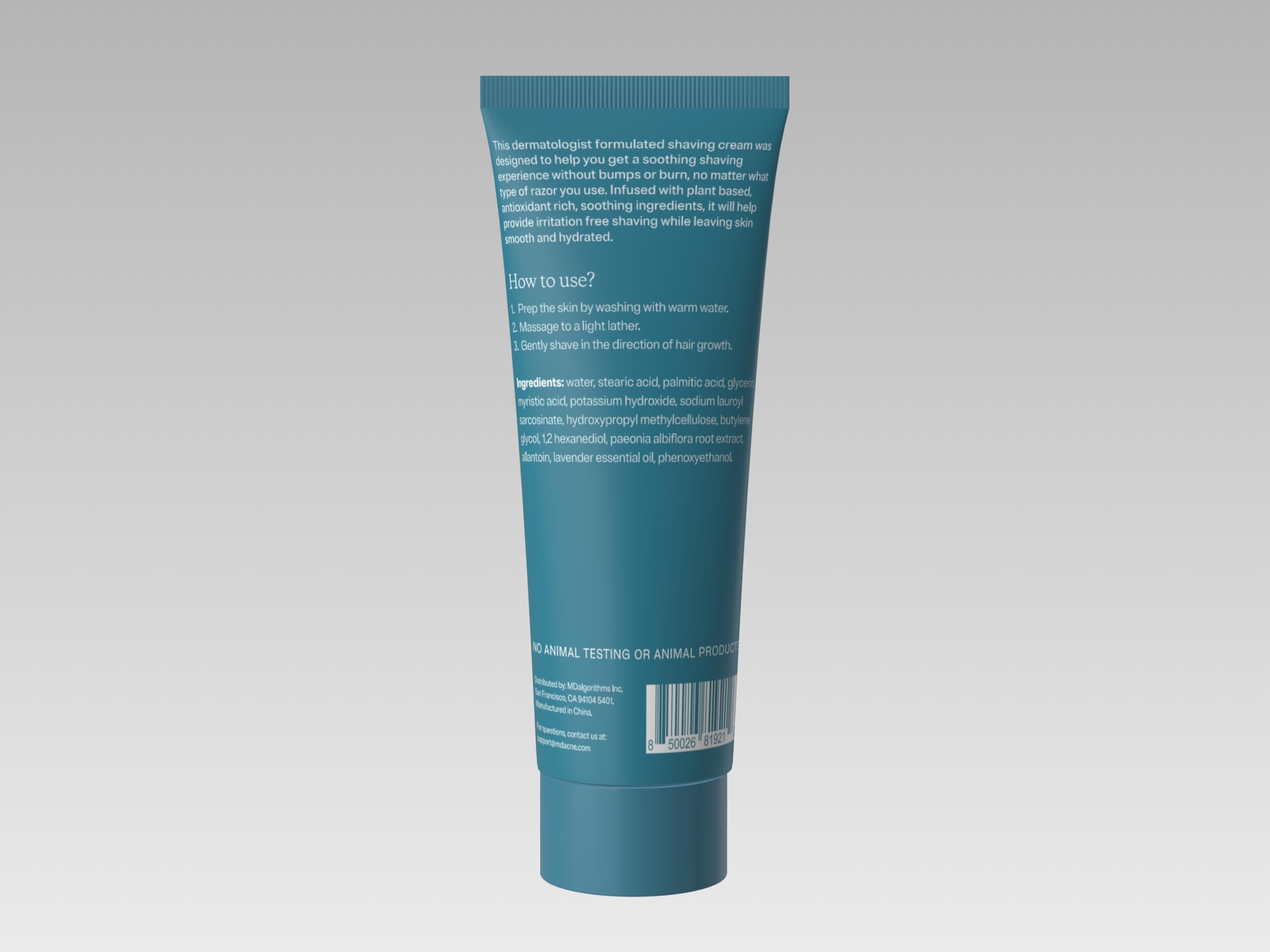 MDacne Shaving Cream for Acne-Prone Skin – 2-Pack, Soothing & Oil-Free