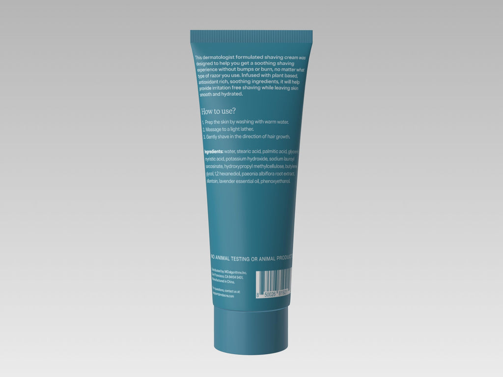 MDacne Shaving Cream for Acne-Prone Skin – Soothing, Oil-Free, Razor Burn & Bump Prevention | Vegan