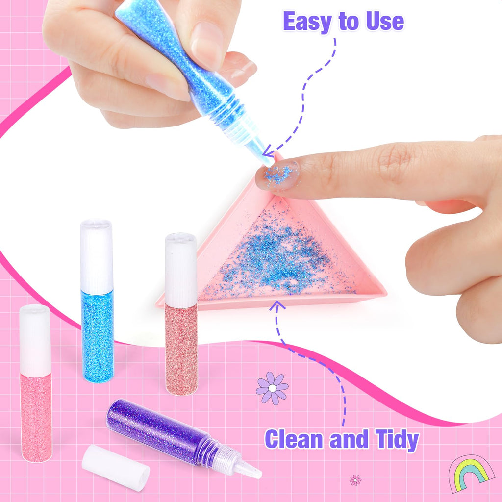 Meaicezli Kids Nail Polish Set – Safe Water-Based Nail Art Kit for Girls 7-12