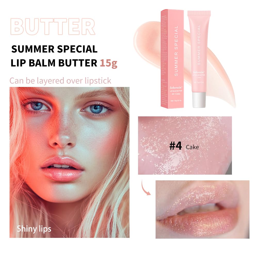 Mebeakin 5-Piece Summer Lip Butter Set — Hydrating Shea Butter & Avocado Oil Lip Balm