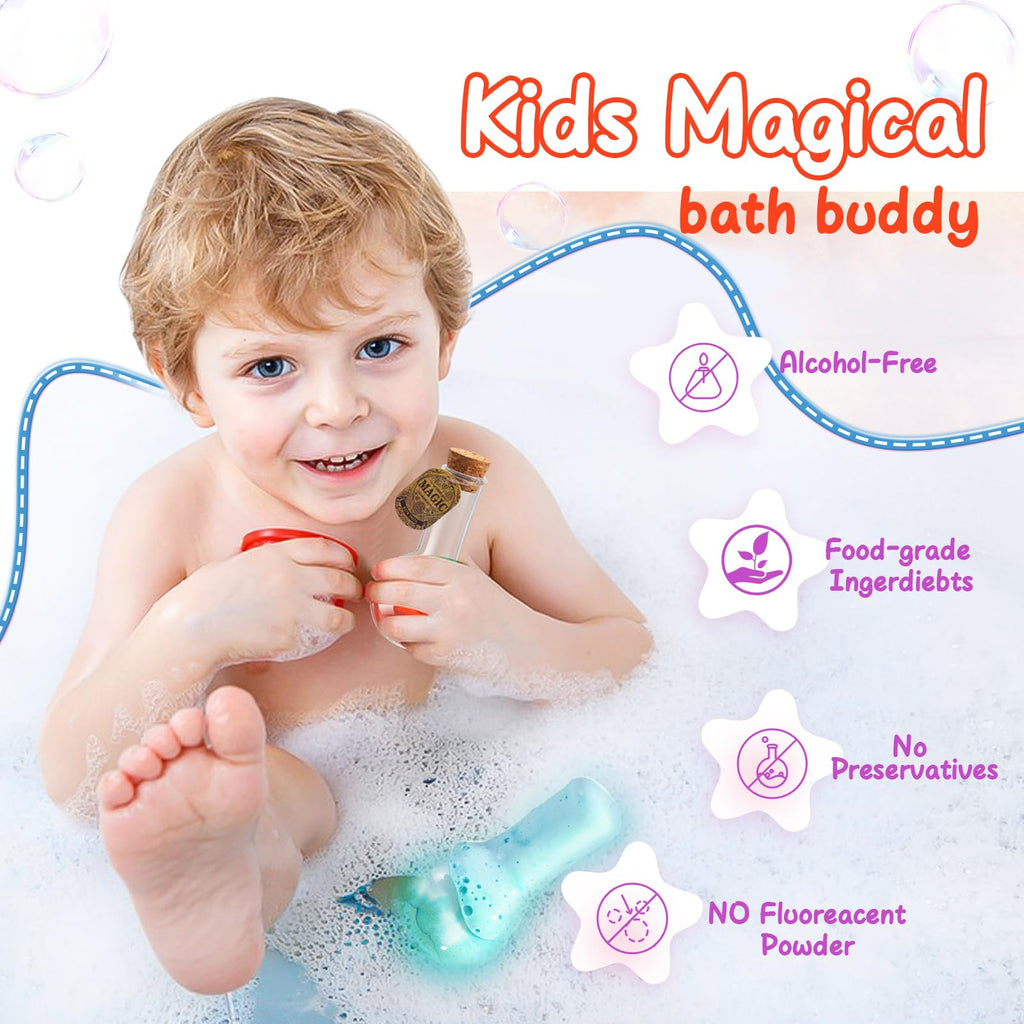 MeCids Magic Potion Bubble Bath Bombs for Kids – 6 Pack Colorful Bath Time Potions