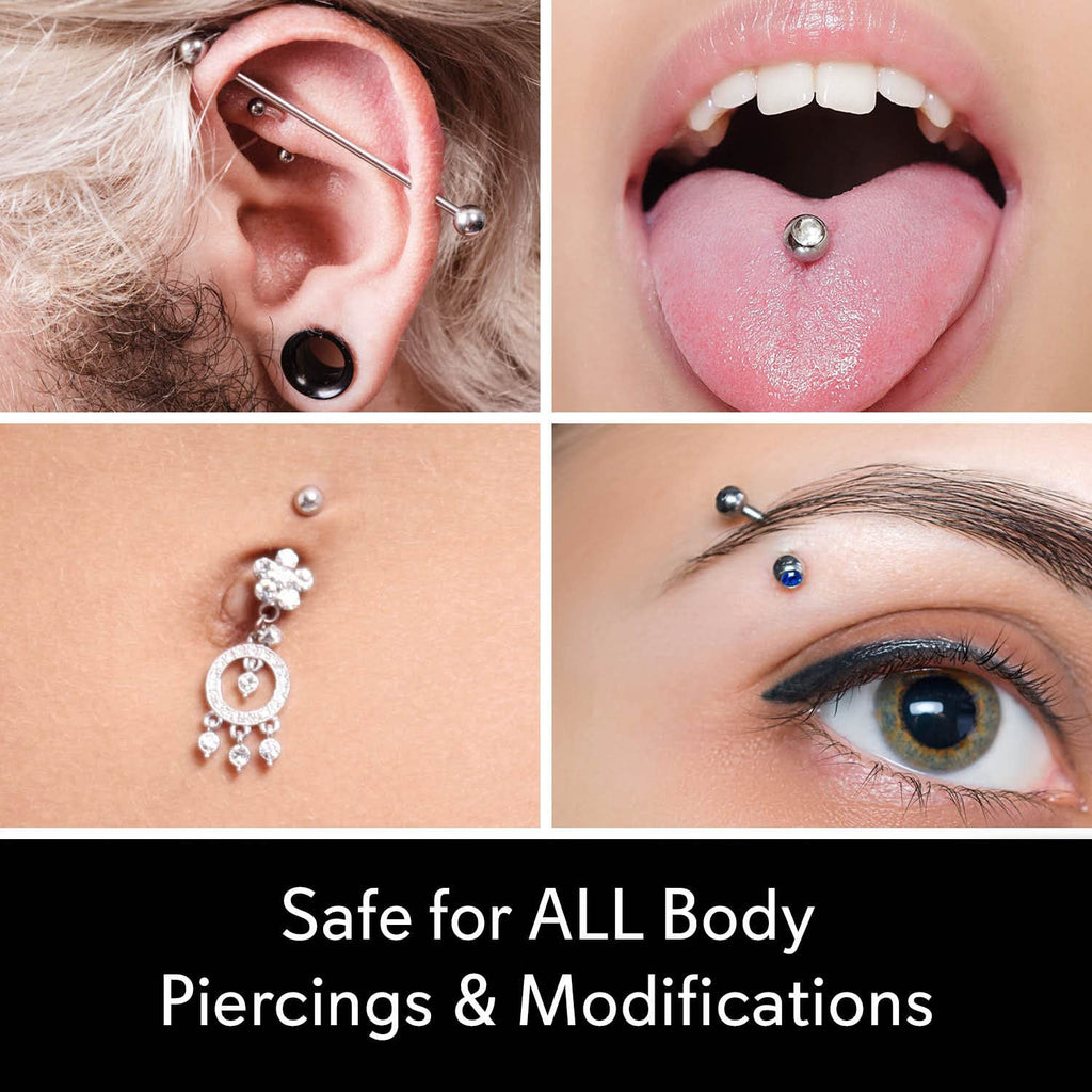 MediCleanse Sterile Saline Piercing Aftercare Fine Mist Spray – All Natural, Alcohol-Free, Made in USA