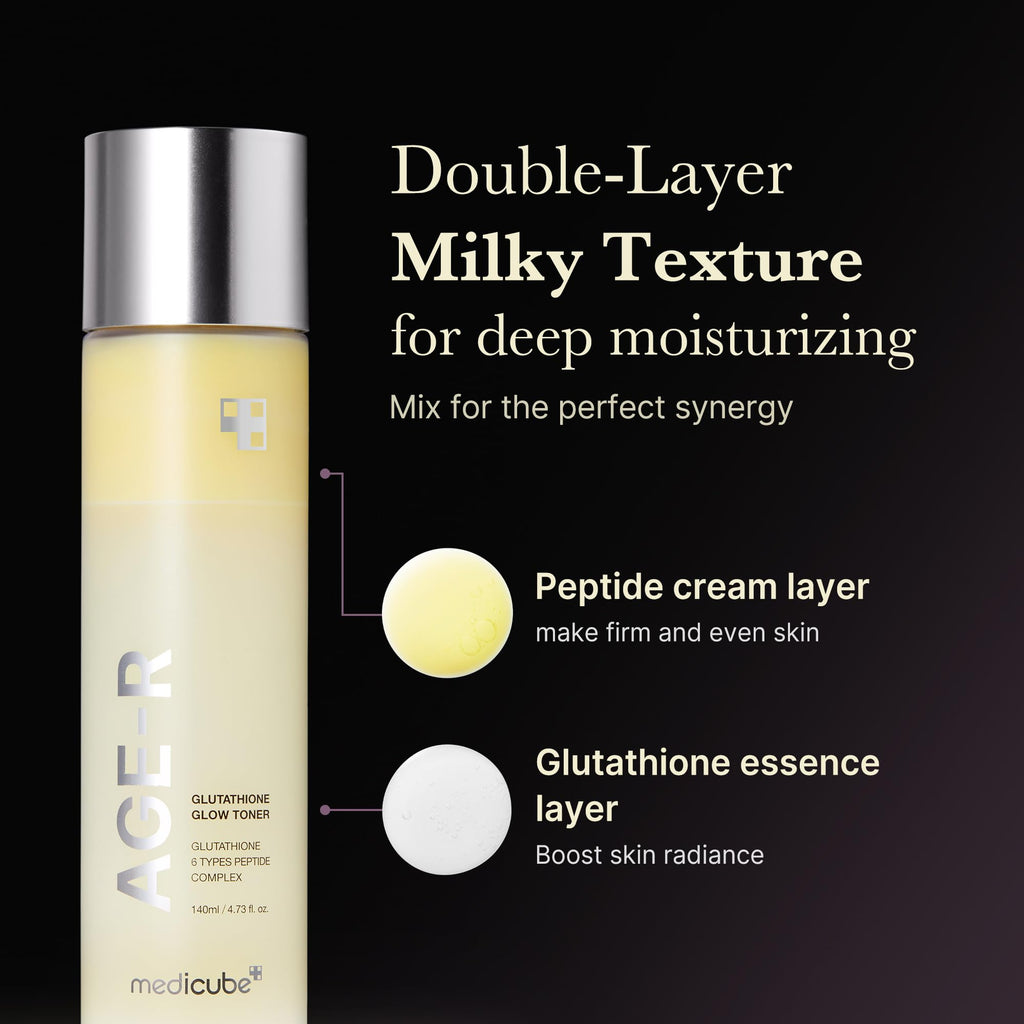 medicube Age-R Glutathione Glow Milky Toner – Glass Skin Hydration & Even Tone