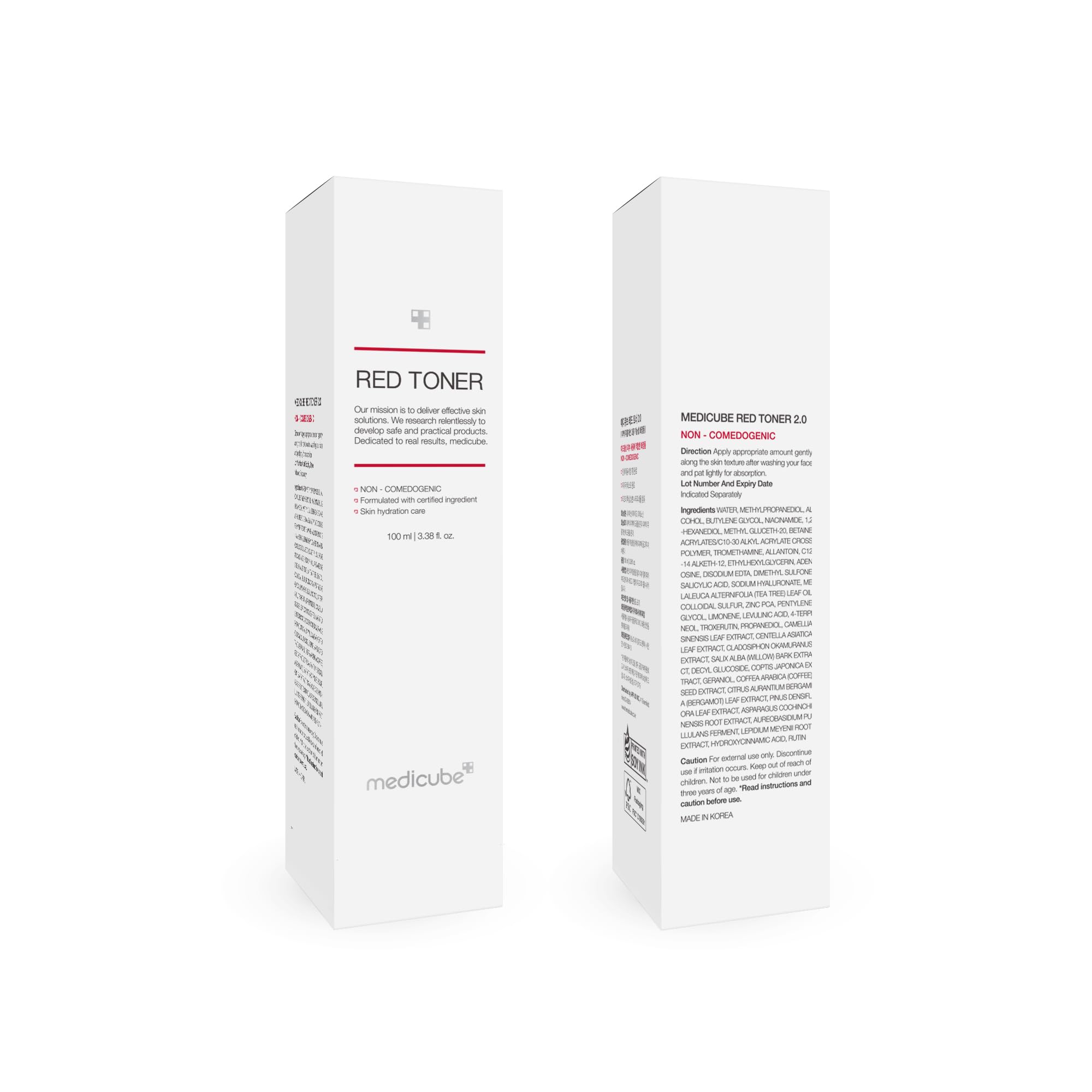 Medicube Red Toner 2.0 – Low-Irritation Toner for Acne-Prone Skin with BHA, Niacinamide & Adenosine