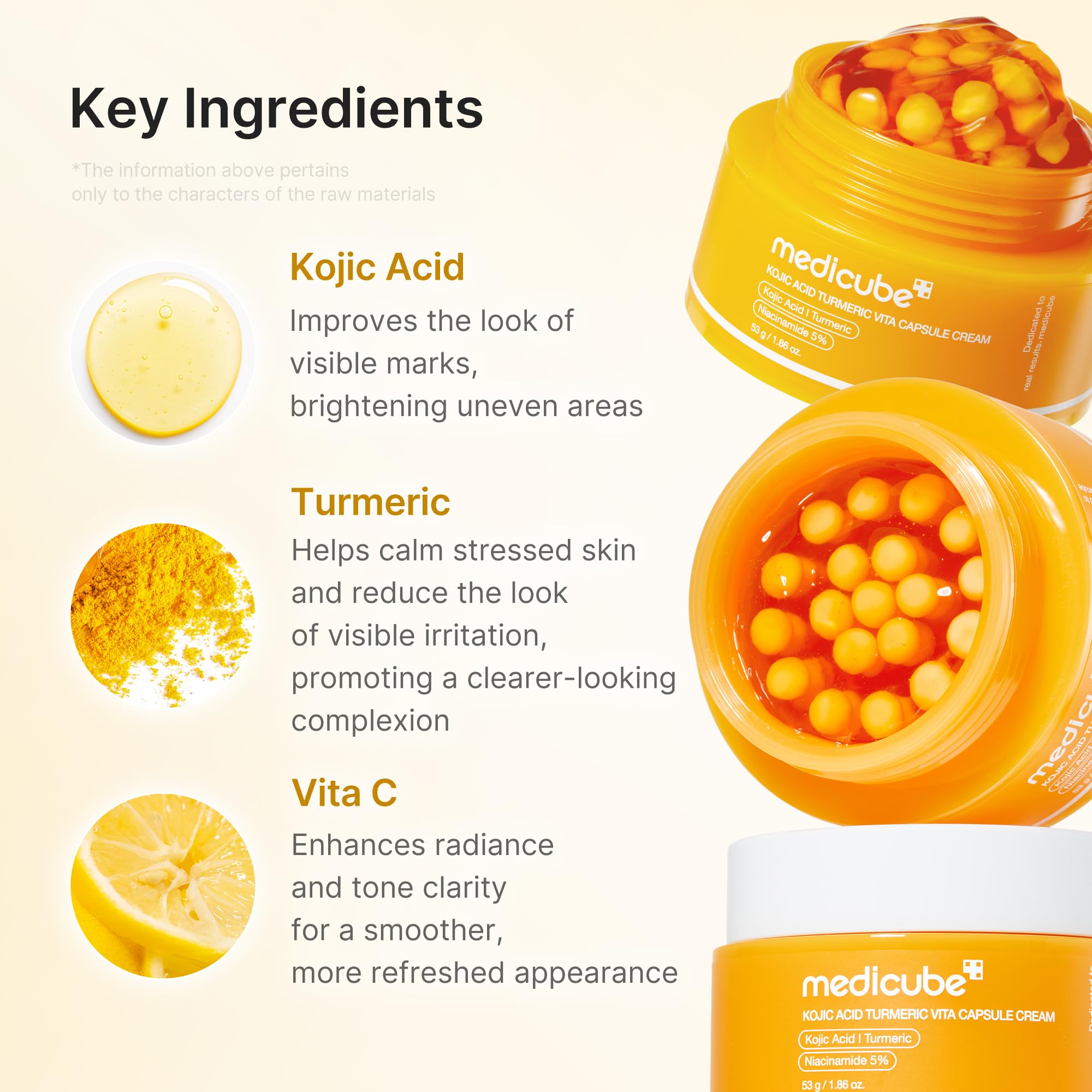 Medicube Capsule Cream with Kojic Acid & Turmeric — Even Tone & Radiance, 1.86 oz