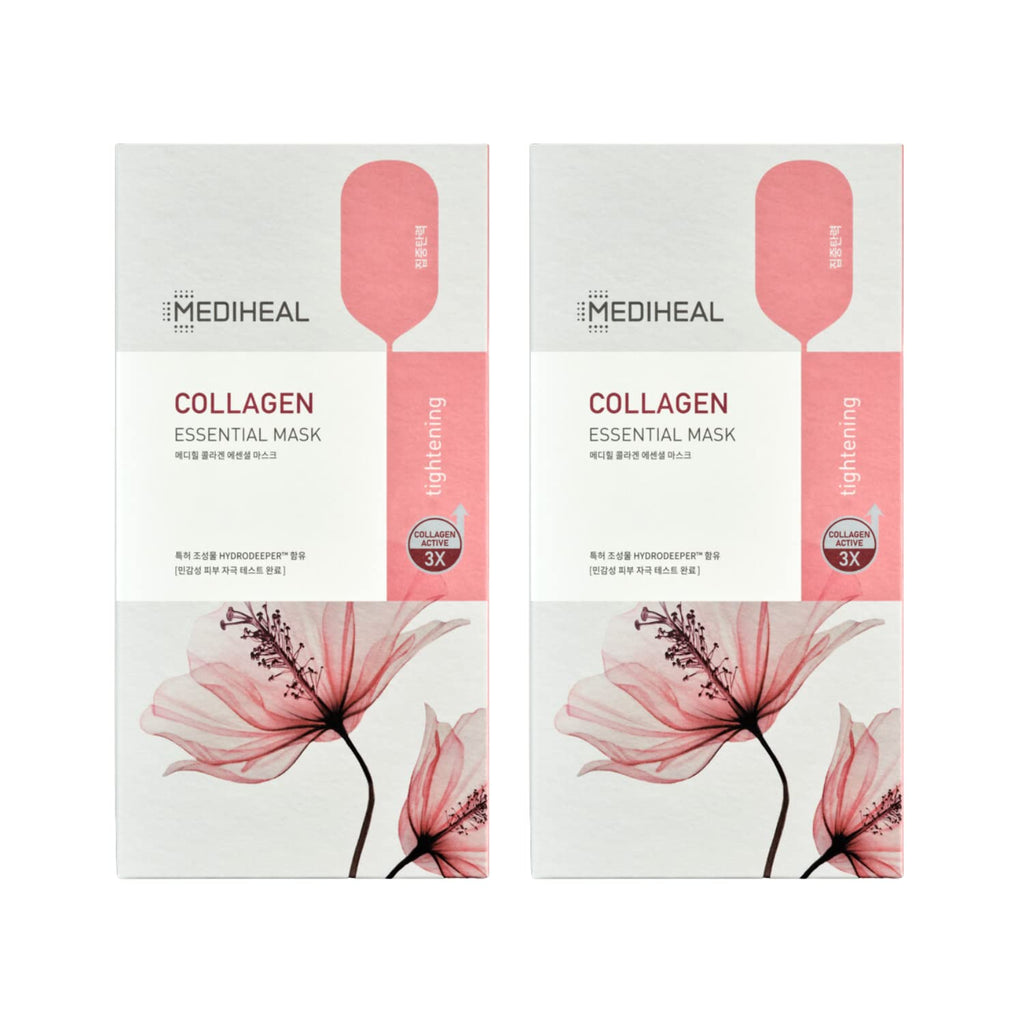 Mediheal Official Collagen Essential Sheet Mask – 20 Count Value Set (Lifting & Firming)