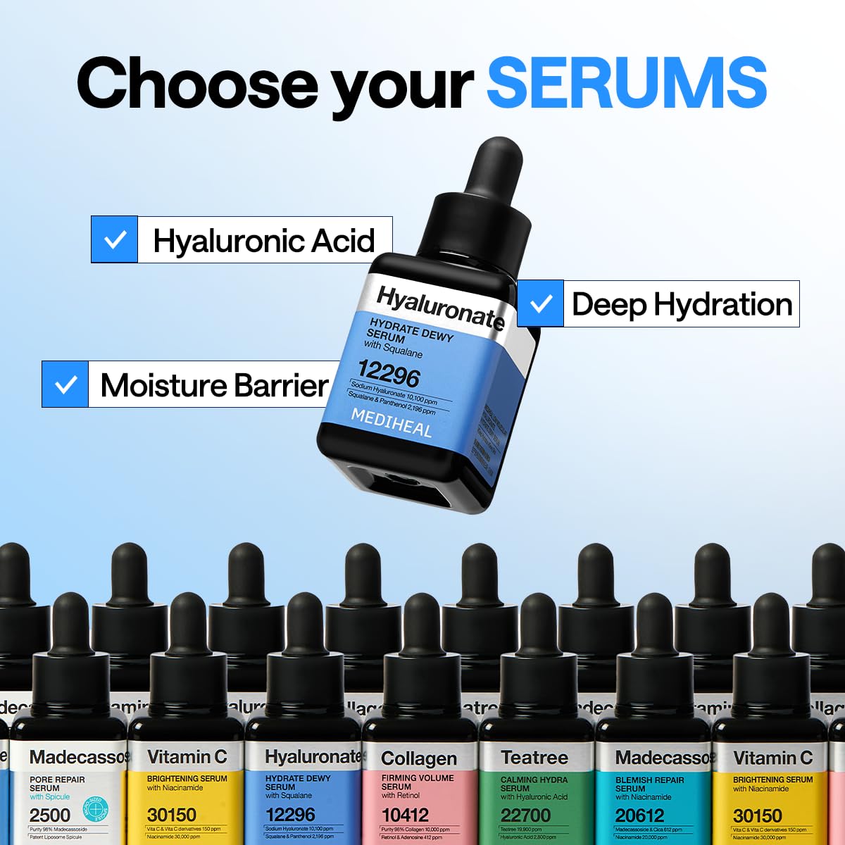 Mediheal Hyaluronate Hydrate Dewy Serum 1.35 fl oz – Lasting Hydration & Glass-Skin Glow