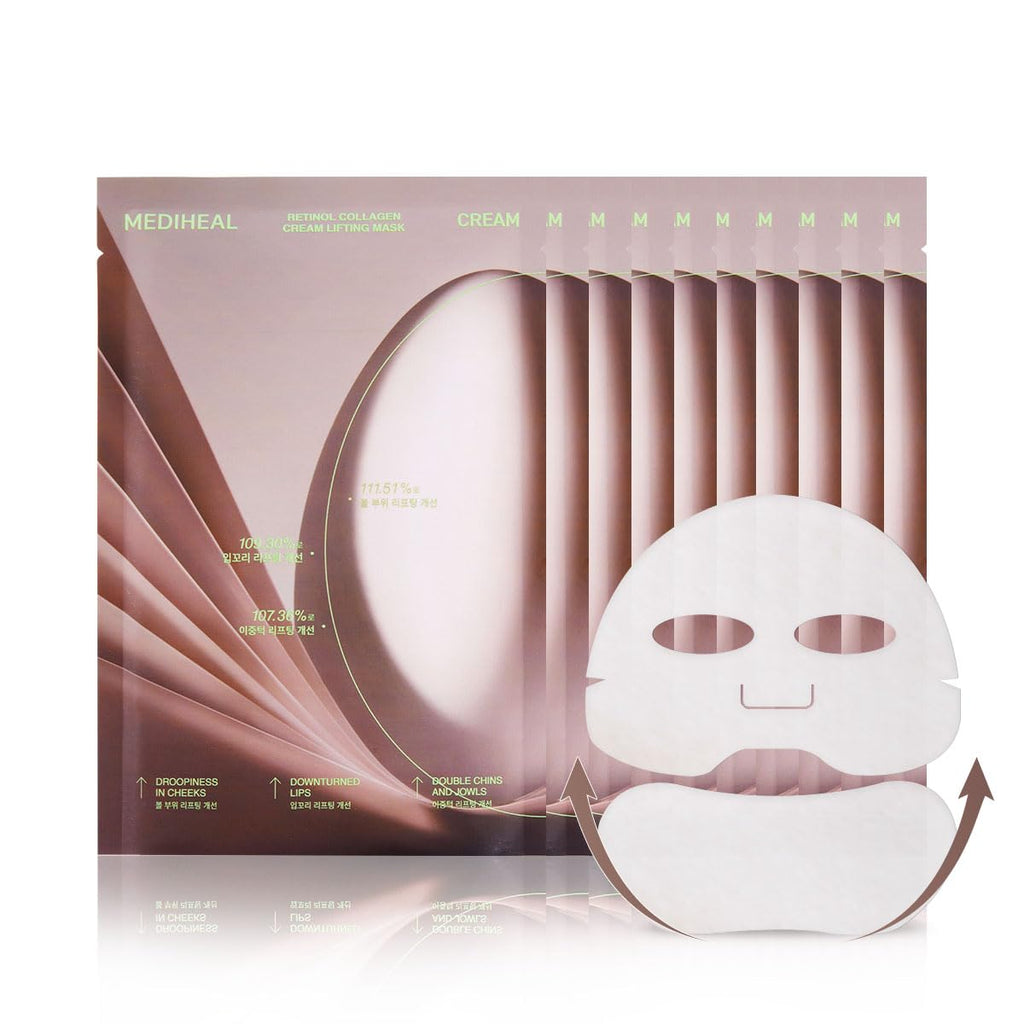 Mediheal Retinol Collagen Cream Lifting Mask – V Line & Anti-Aging (4 Counts)