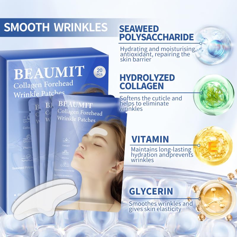 Medimama Collagen Forehead Patches – Anti-Wrinkle, Deep Hydration & Firming (Pack of 20)