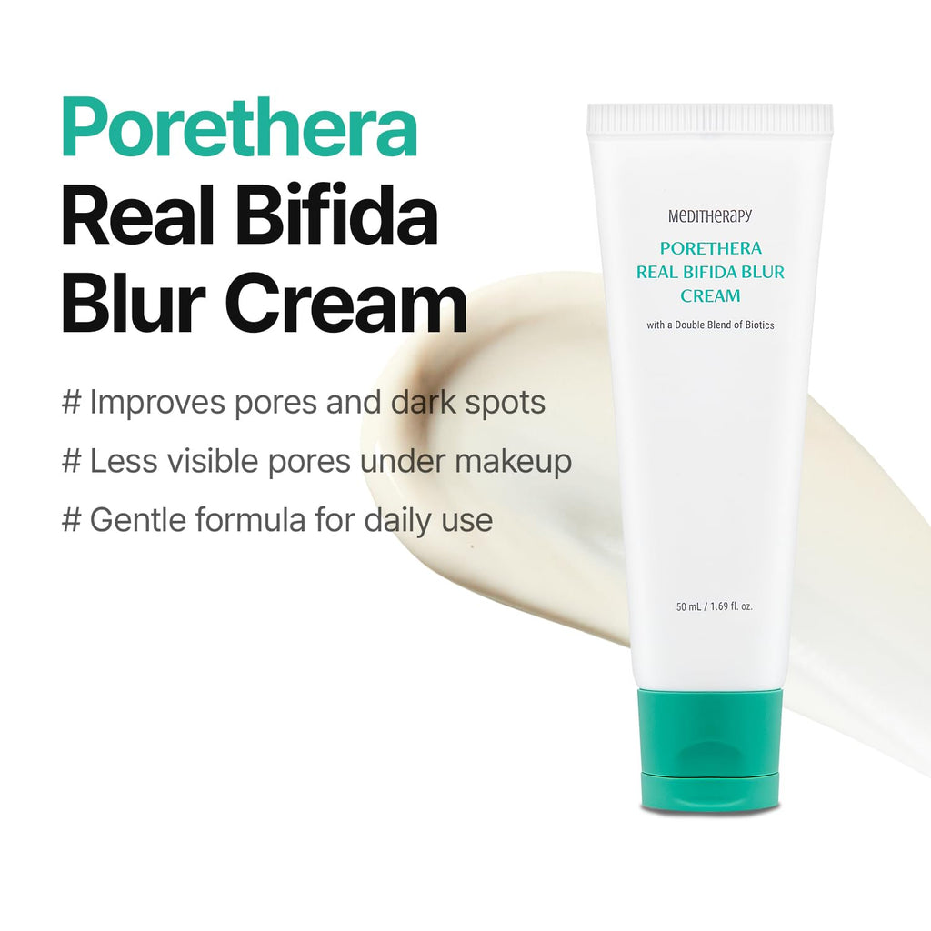 MEDITHERAPY Porethera Real Bifida Blur Cream | Korean Face Moisturizer & Pore Minimizer 1.69 fl oz