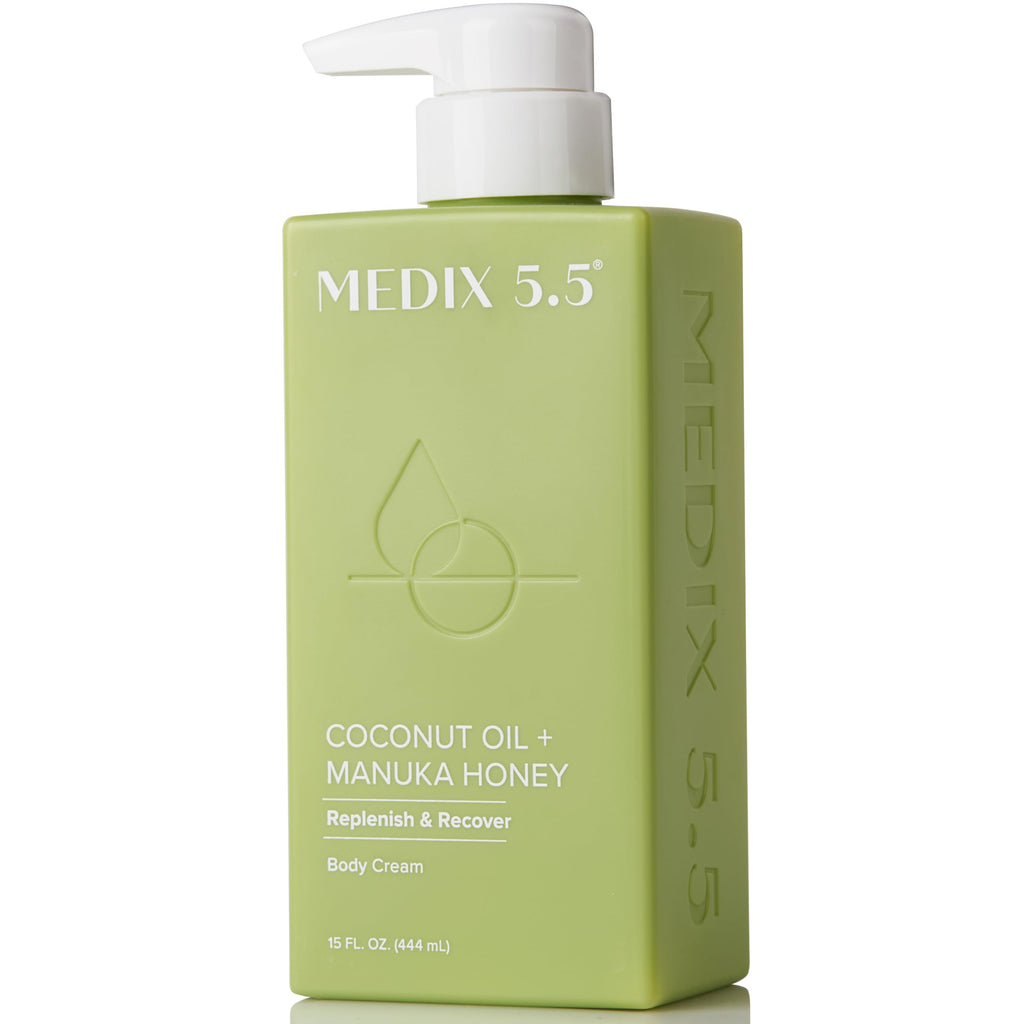 Medix 5.5 Coconut Oil + Manuka Honey Body Cream | Hydrating Moisturizer 15 fl oz