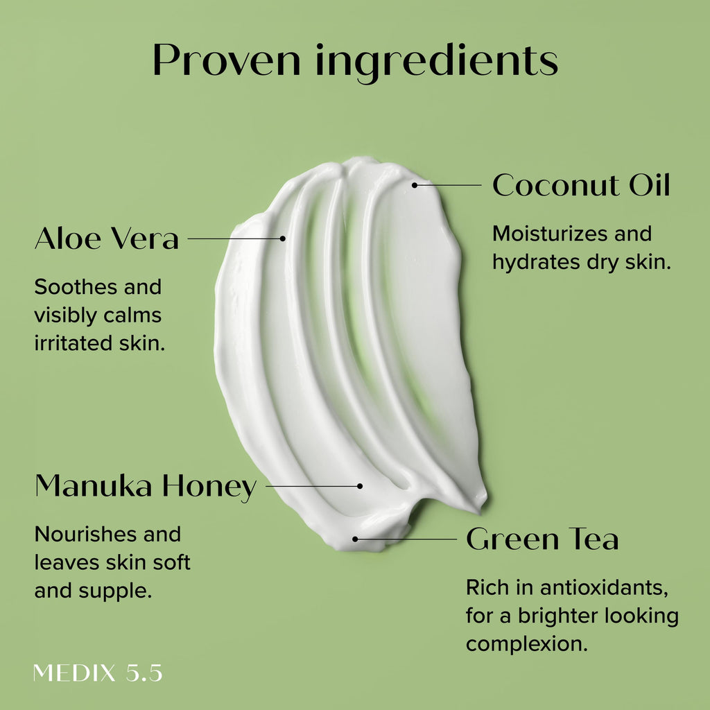 MEDIX 5.5 Exfoliating Glycolic Body & Face Wash + Coconut Body Lotion Set | KP & Acne Friendly