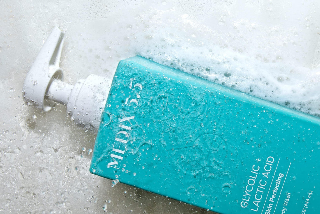 Medix 5.5 Glycolic + Lactic Acid Exfoliating Body Wash | KP Bump Eraser 15oz