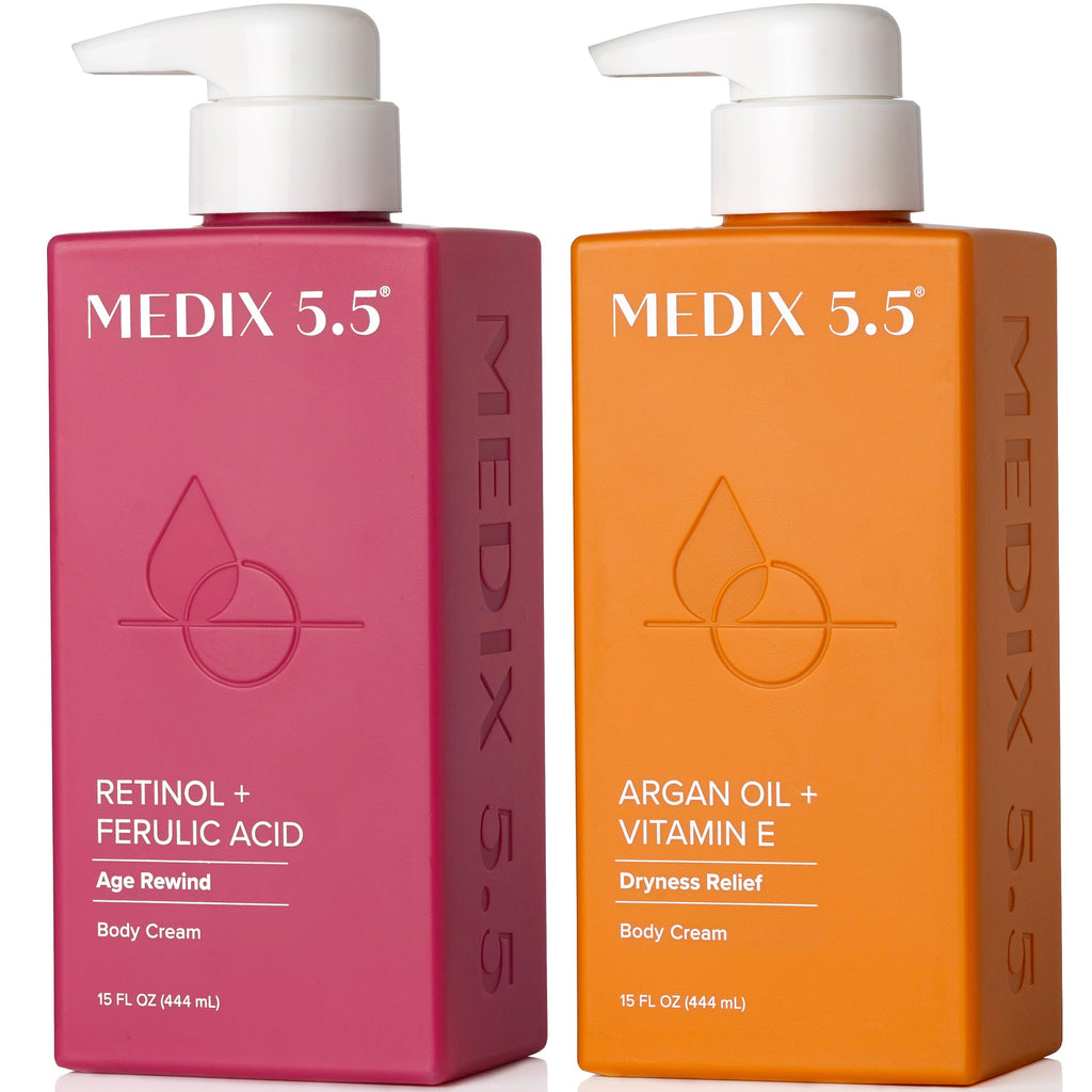 Medix 5.5 Retinol Body Lotion + Argan Oil Cream 2PC | Firming Skin Care Set