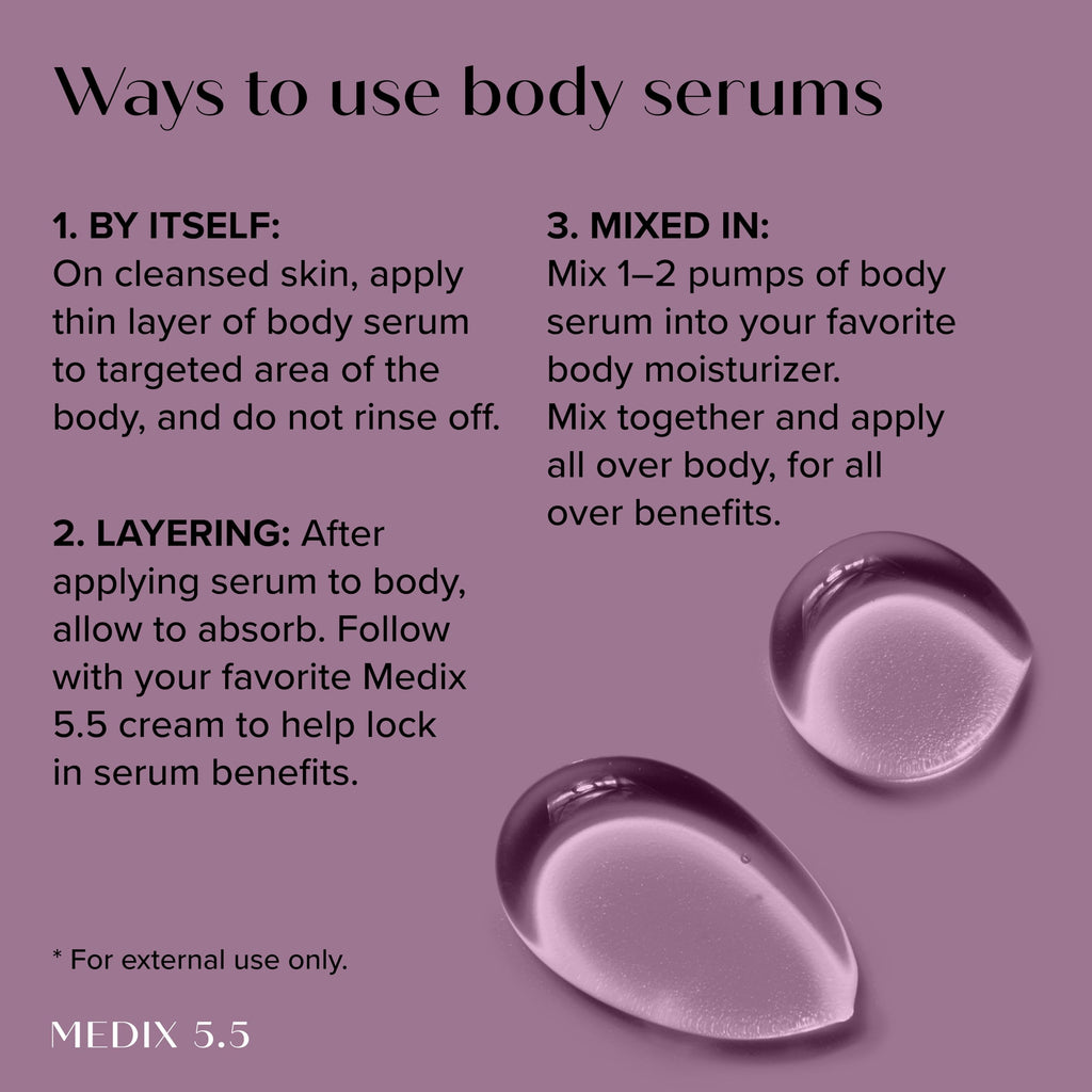 Medix 5.5 Retinol Body Lotion + 20% Vitamin F Booster Serum 2-Piece Set | Crepey Skin Care