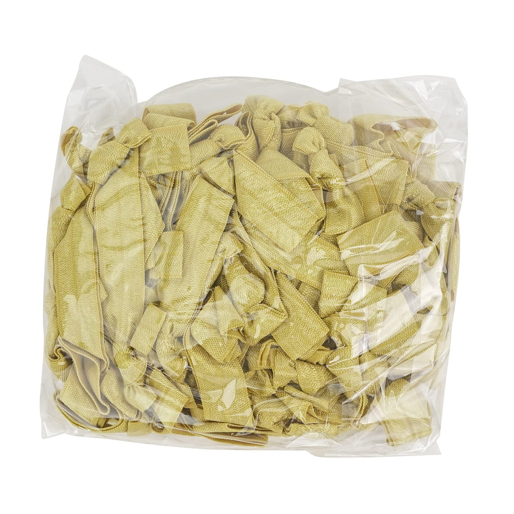 MEEDEE Gold Elastic Hair Ties Pack – 100 No-Crease Ponytail Holders