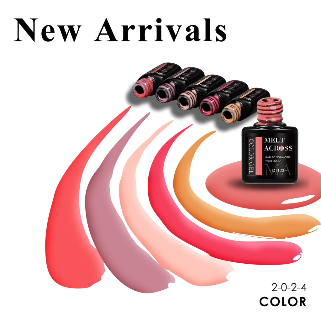 MEET ACROSS Gel Nail Polish Set – 8 Pink Nude Gel Colors for French Manicure
