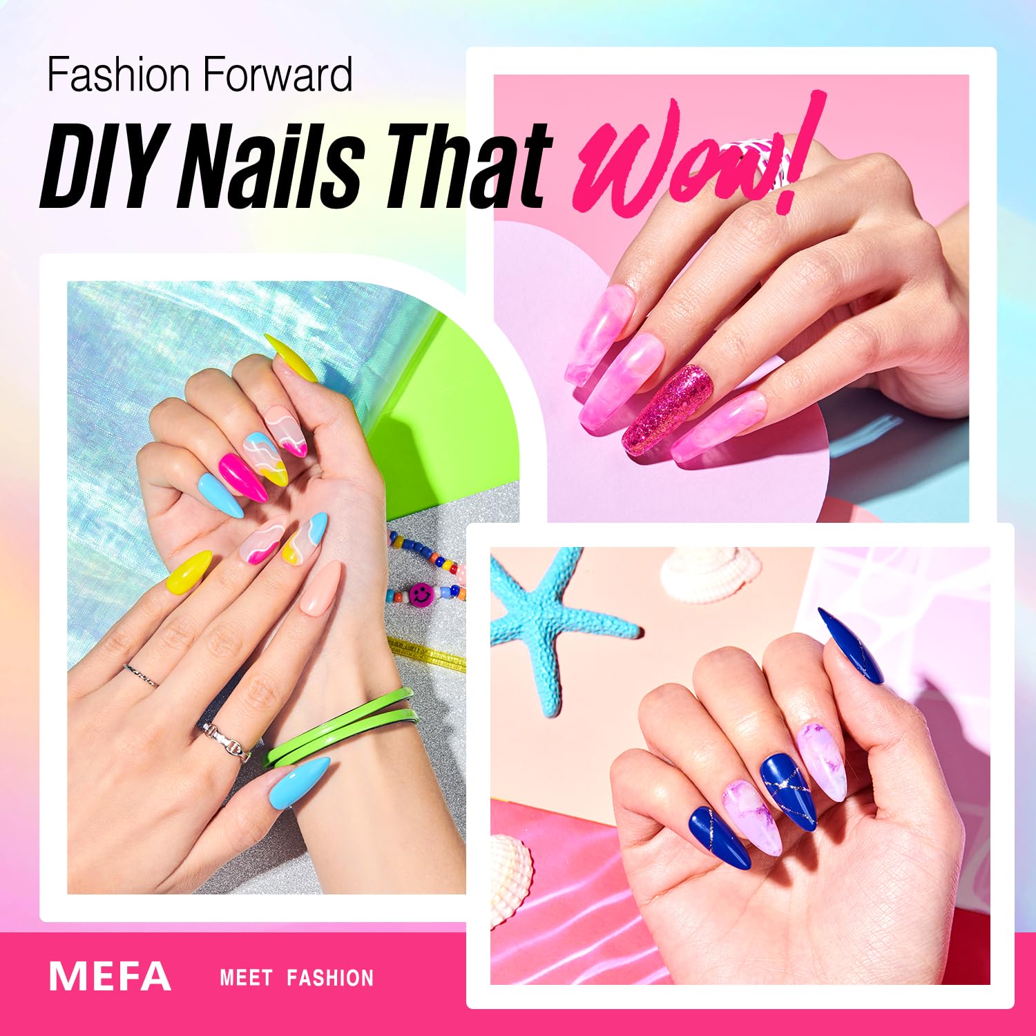 MEFA 35 Pcs Gel Nail Polish Set – 32 Shades for DIY Nail Art, Home Salon & Gifts