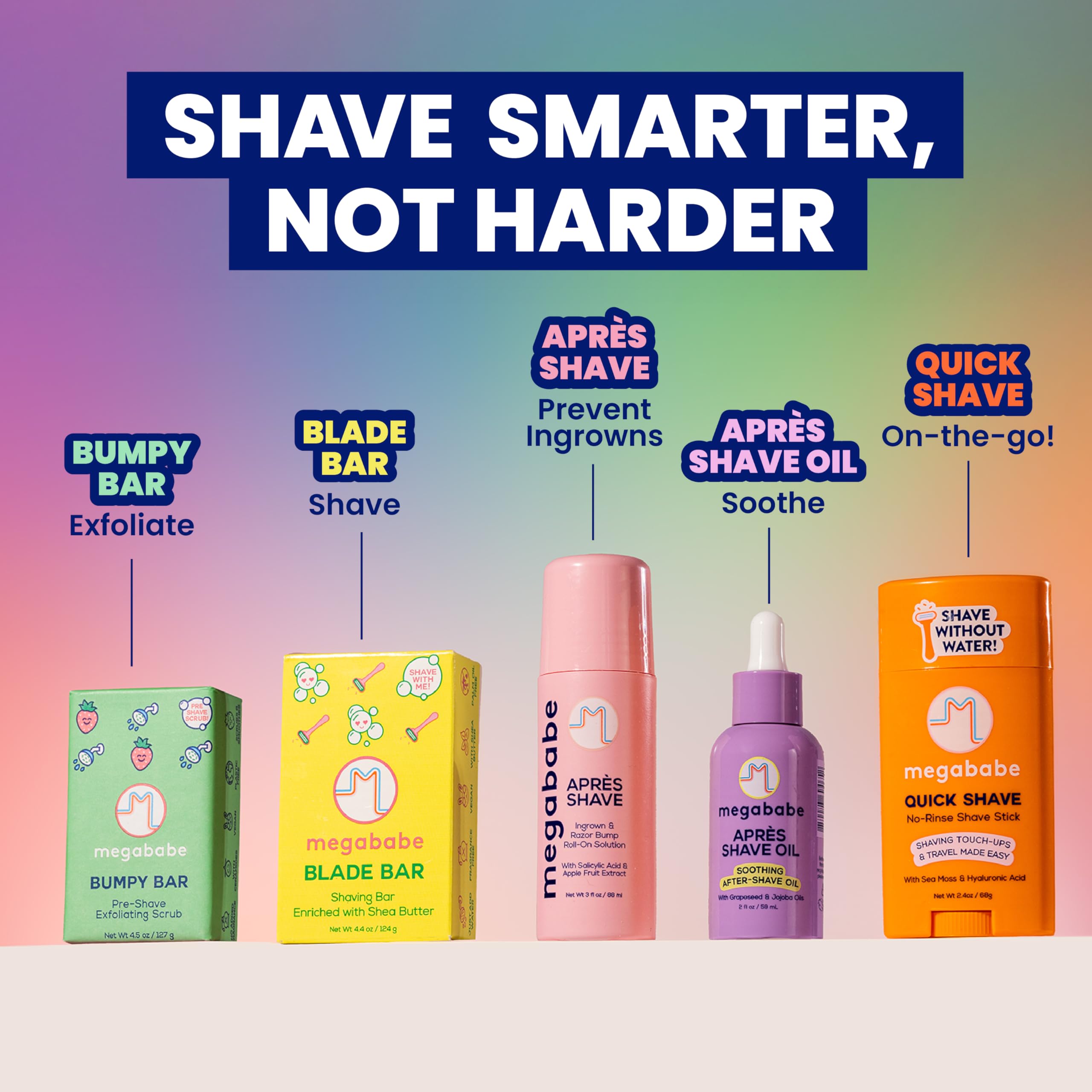 Megababe Après Shave Oil | Soothing After-Shave Oil with Grapeseed & Jojoba, 2 oz