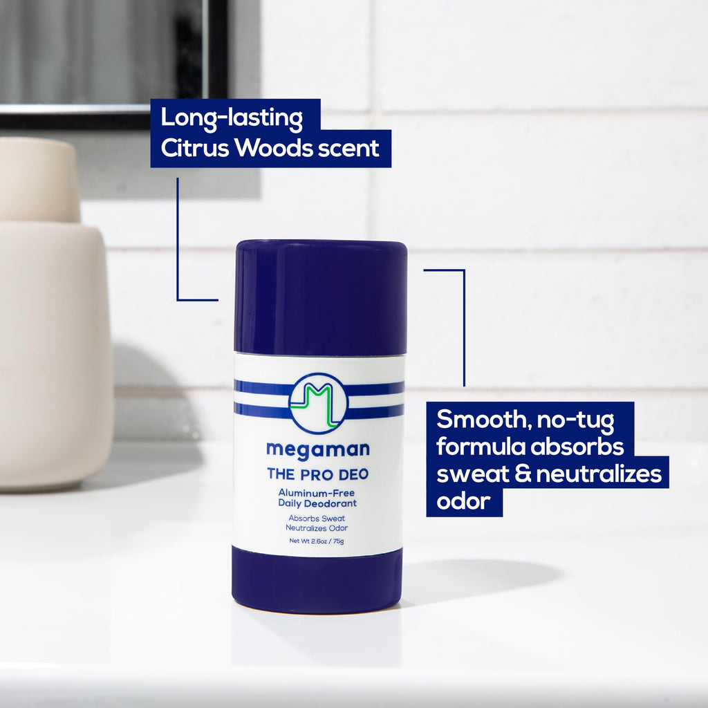 Megaman Pro Deo – Aluminum-Free Deodorant with Citrus Woods Scent – 2.6 oz | Megababe