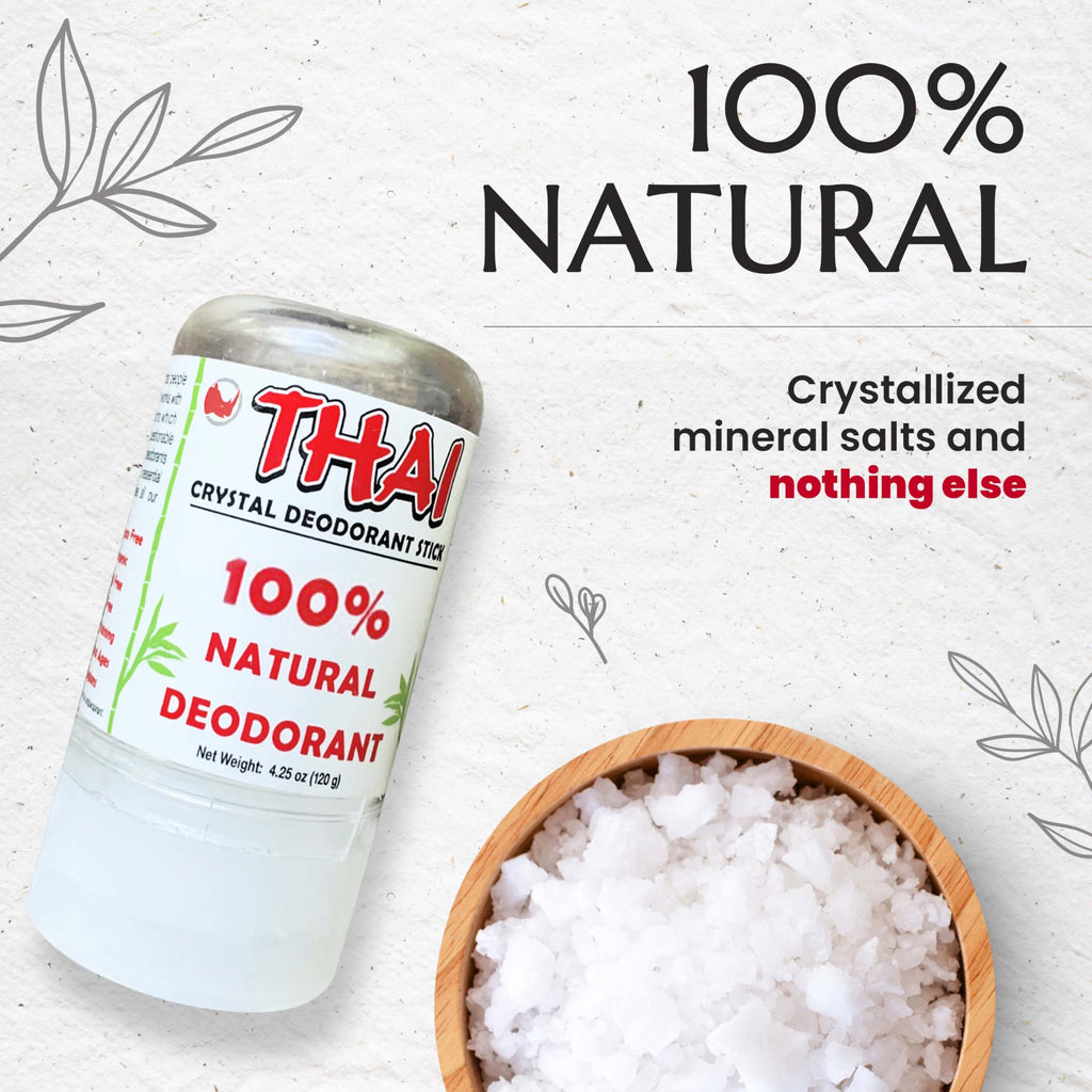 MegaRhino 2-Pack Thai Deodorant Stones – Clinically Tested, Dermatologist Approved, Natural Crystal Salt Odor Protection