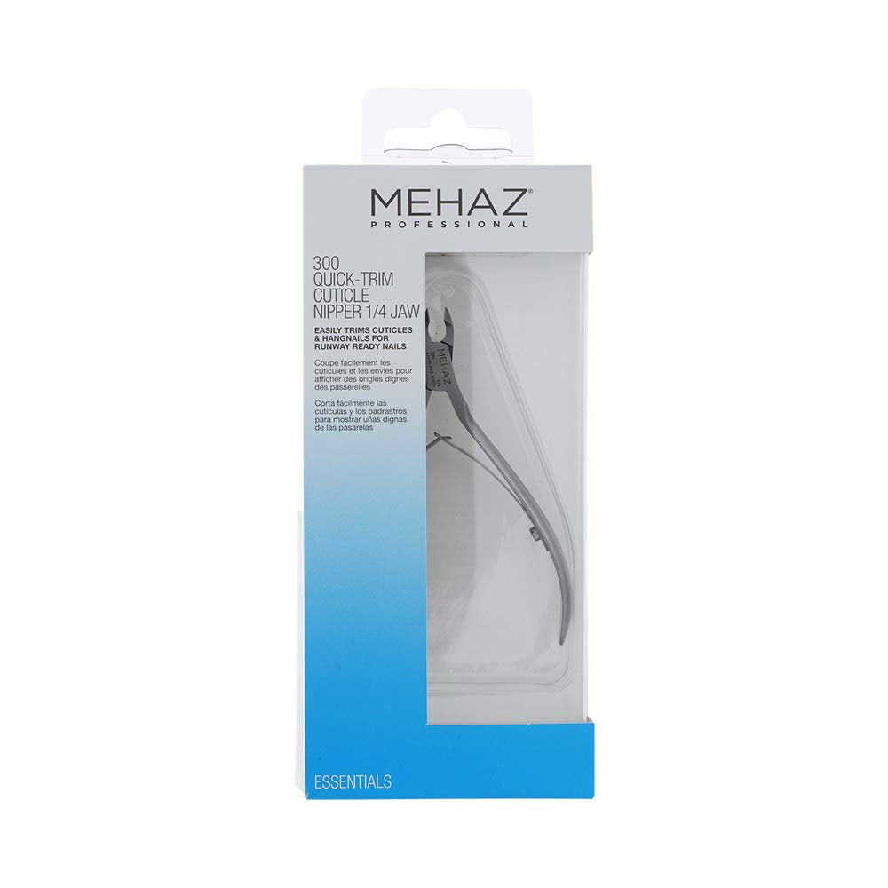 Mehaz Quick Trim Cuticle Nipper - 1/4 inch Jaw, Stainless Steel, Double Spring Lap Joint