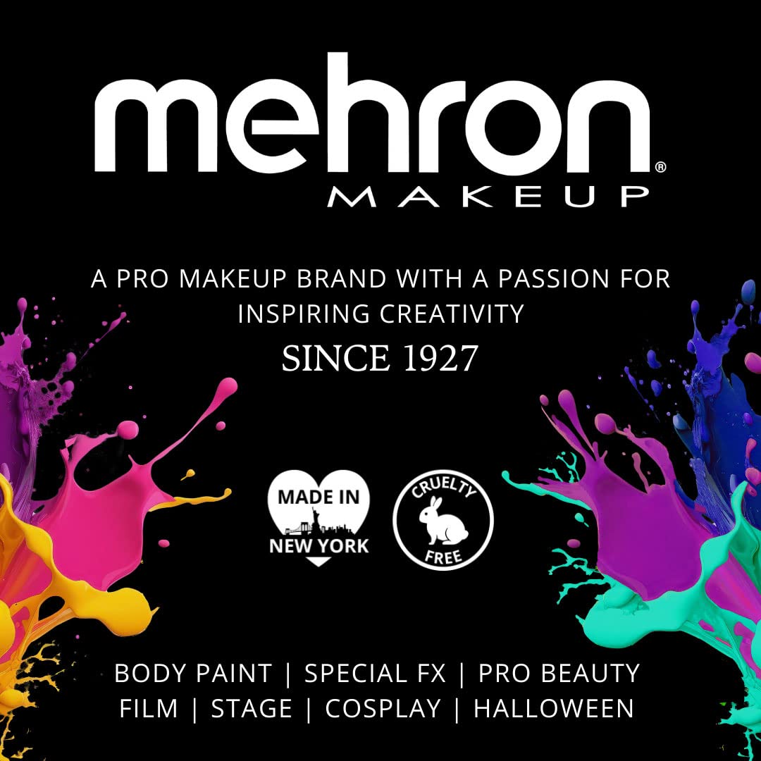 Mehron Fantasy FX Water-Based Face & Body Paint Bundle – Black & White 1 oz Tubes