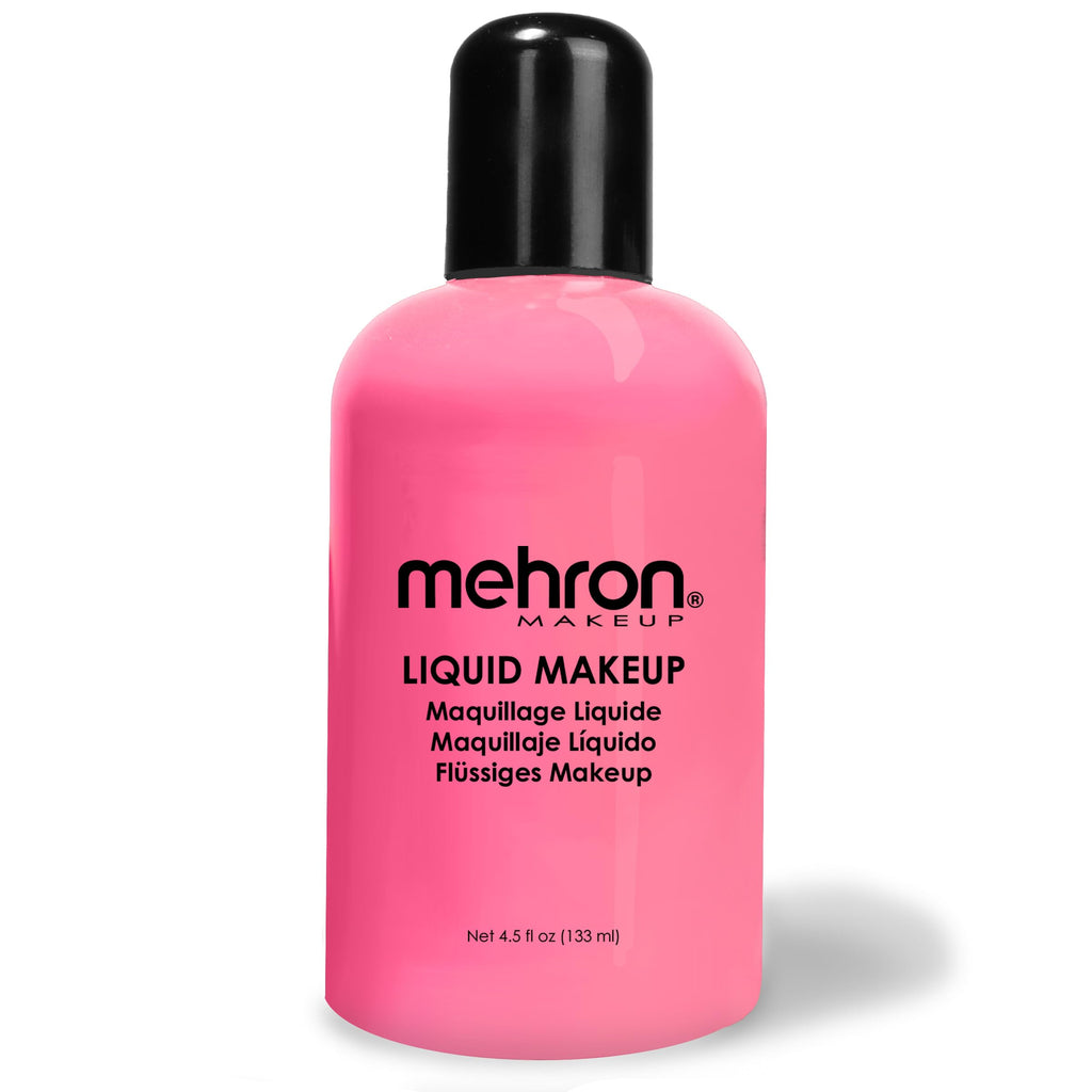 Mehron Liquid Makeup Pink – Pro Face & Body Paint for Halloween & Cosplay | Airbrush Ready 4.5 oz